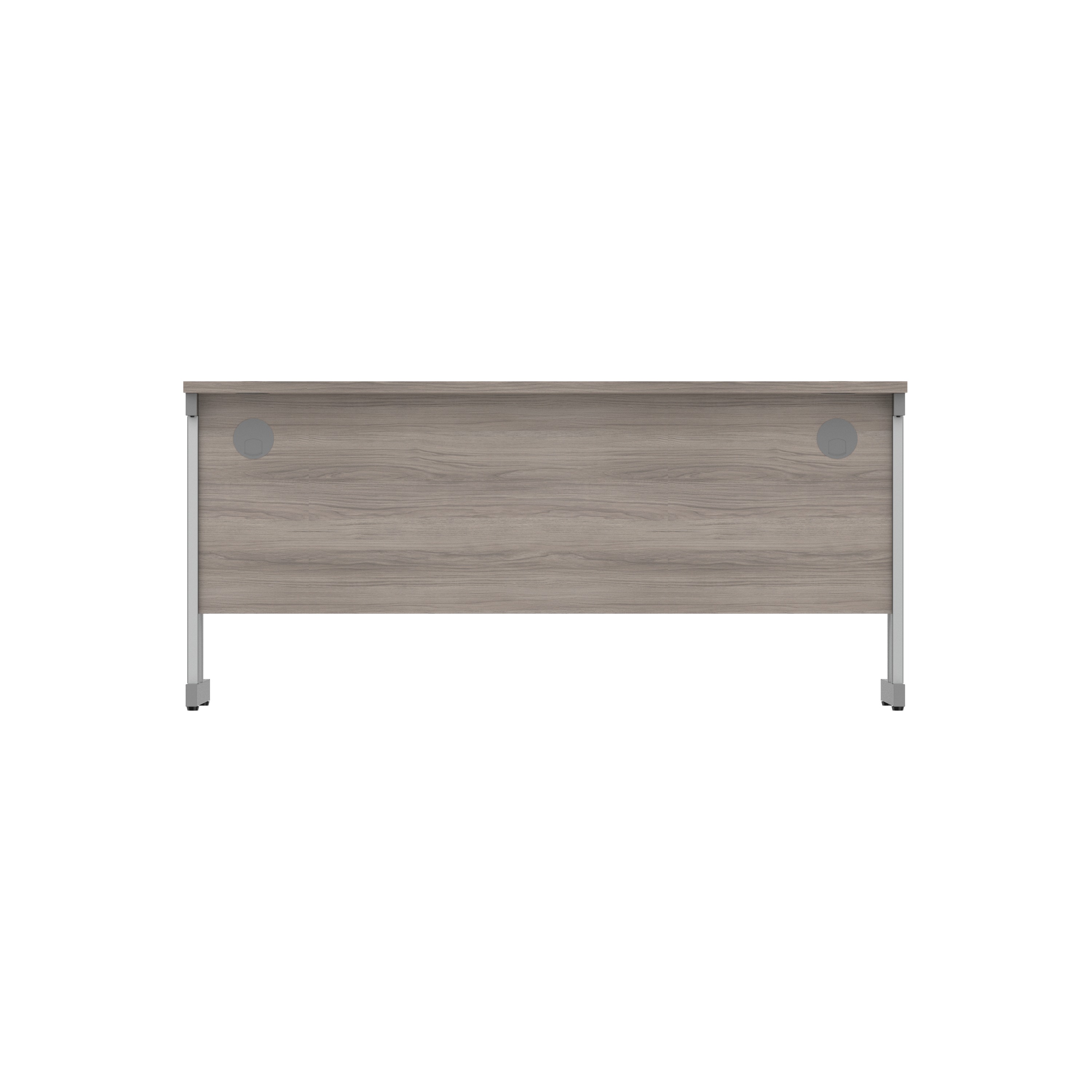 Office Rectangular Desk with Steel Double Upright Cantilever Frame (FSC) | 1600X600 | Alaskan Grey Oak/Graphite thumbnail 5