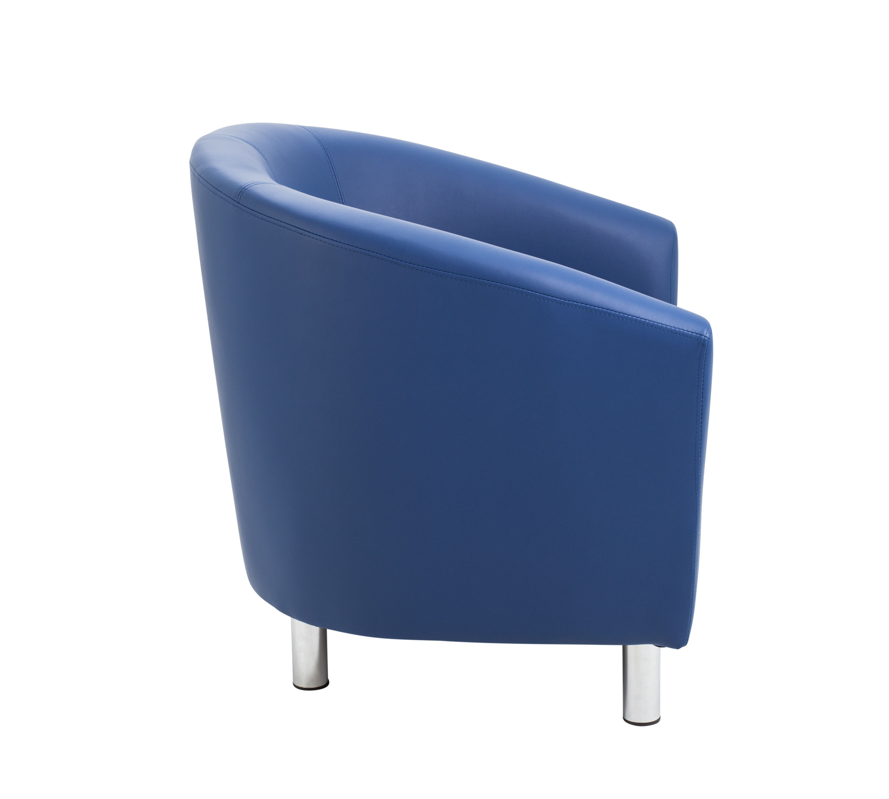 Tub Armchair with Metal Feet | Dark Blue PU thumbnail 3