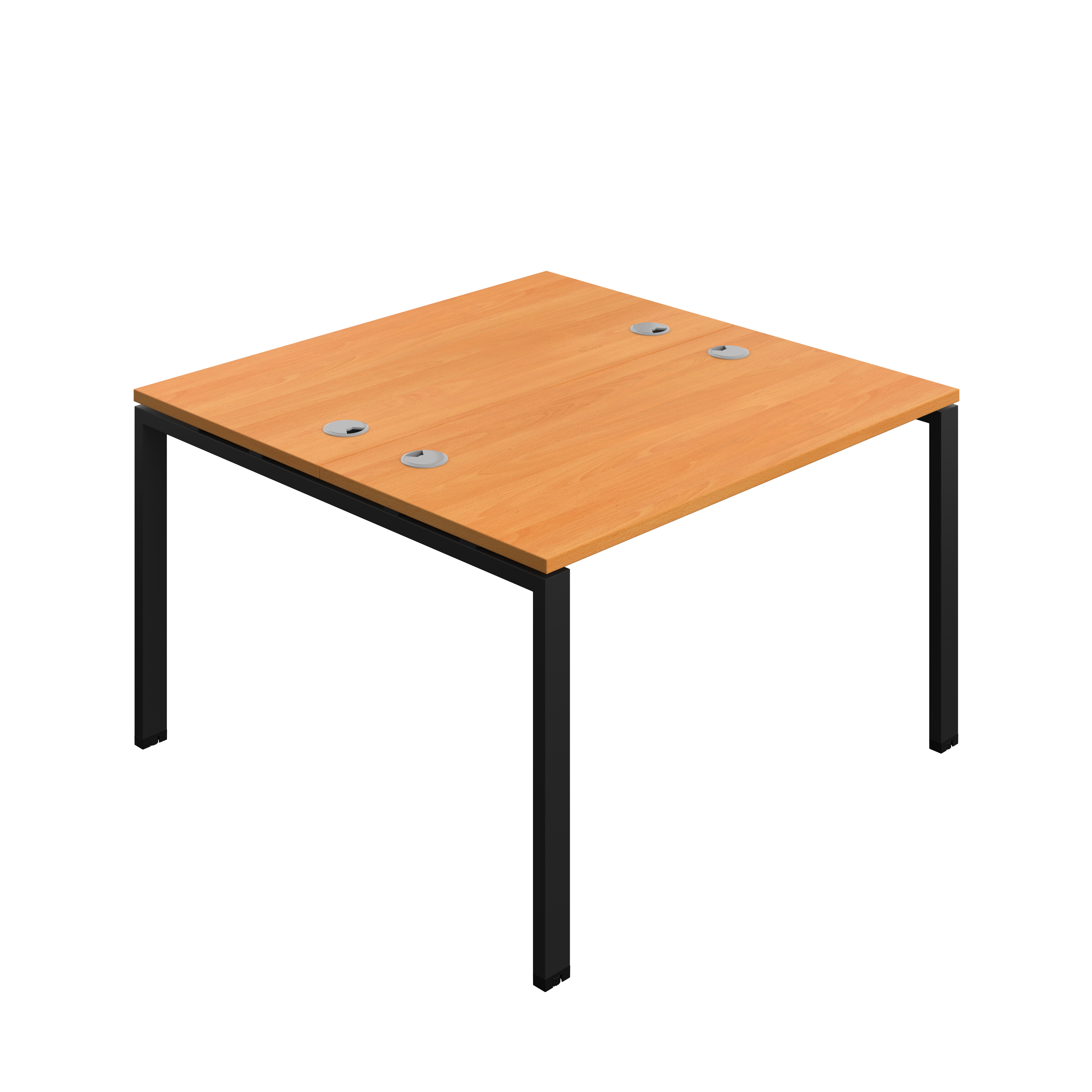 Synergy Bench with Cable Ports: 2 Person (FSC) : Goal Post Leg : 1200 | 600 | Beech/Black