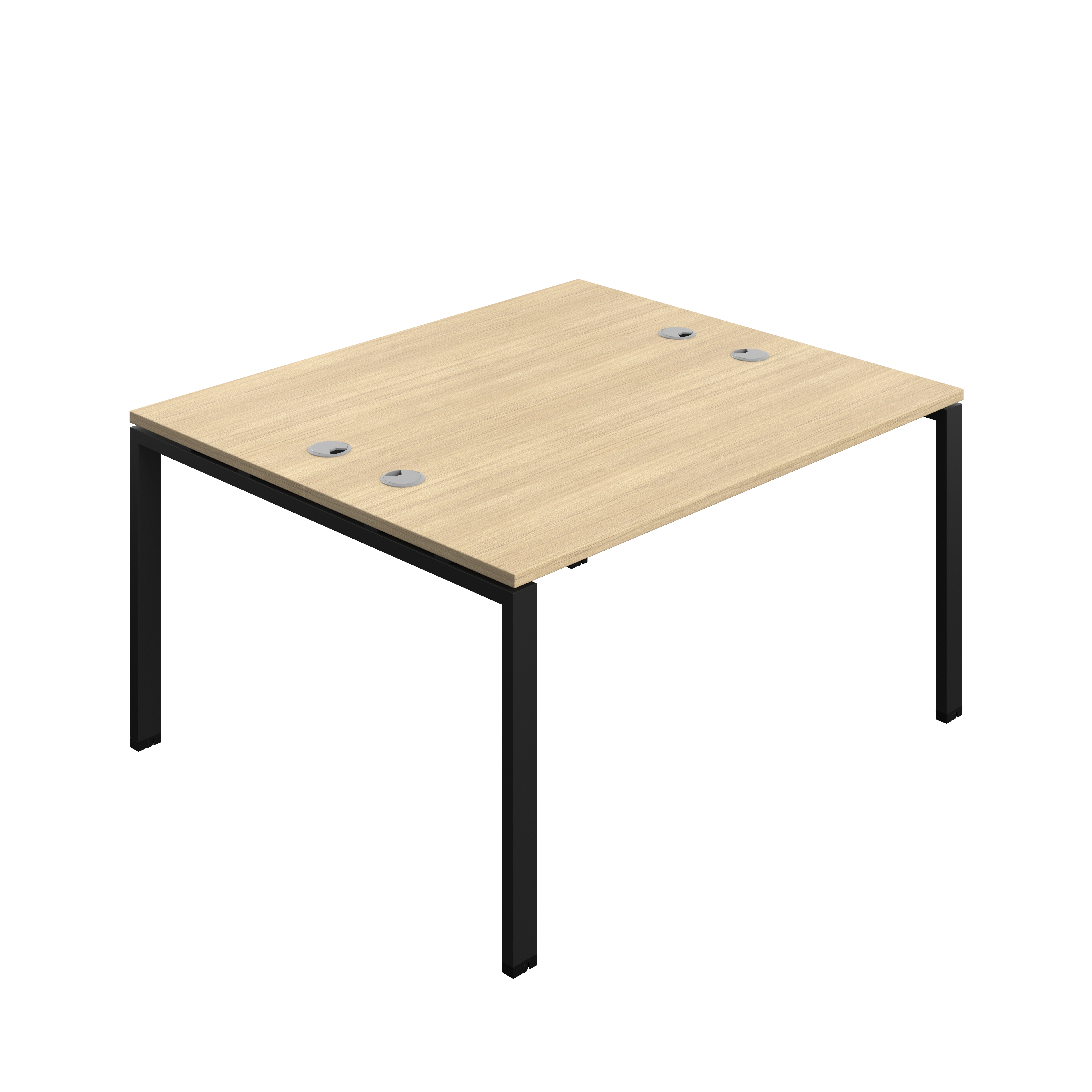 Synergy Bench with Cable Ports: 2 Person (FSC) : Goal Post Leg : 1400 | 600 | Nova Oak/Black