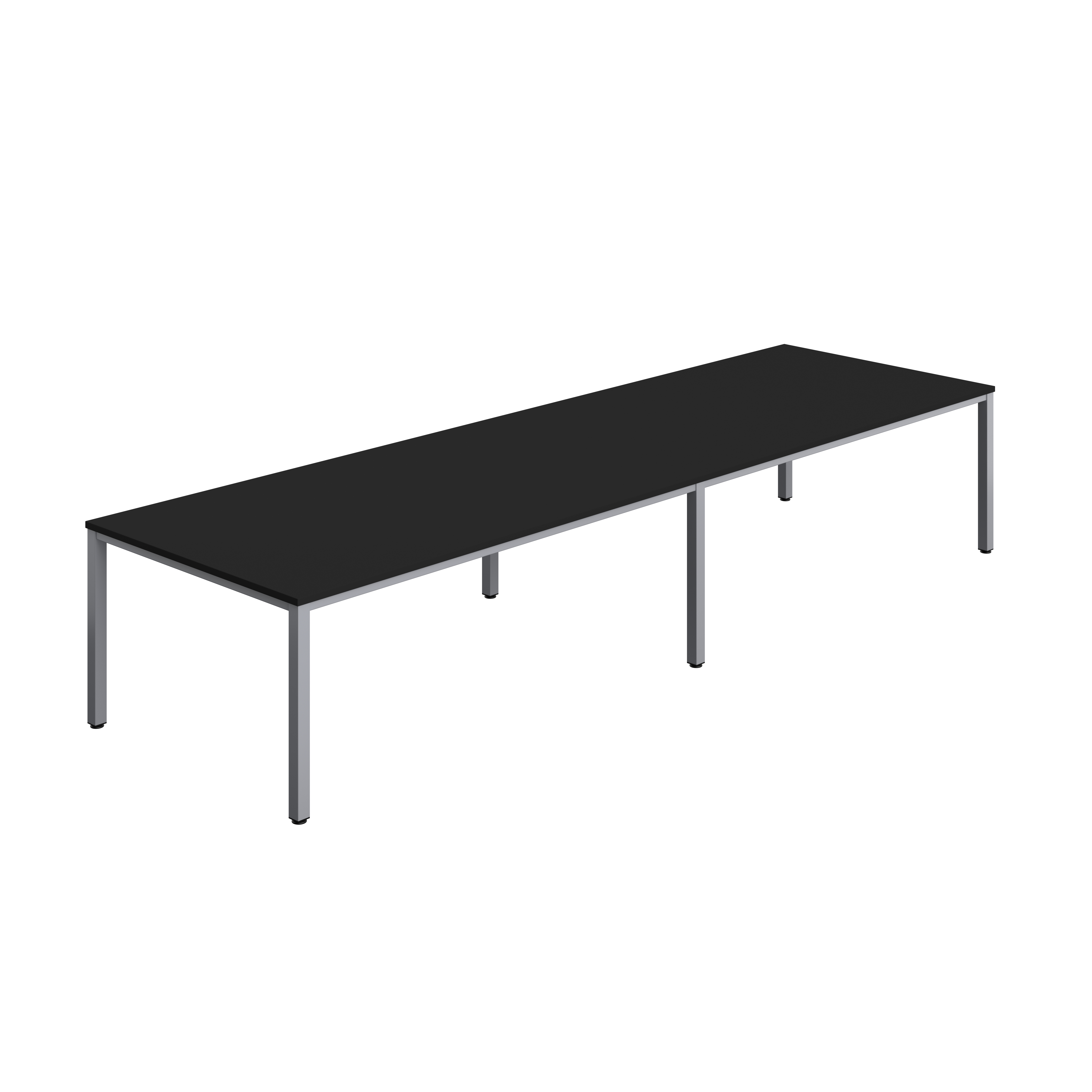 Fraction Infinity Rectangular Meeting Table (FSC) | 4000 X 1200 | Black/Silver