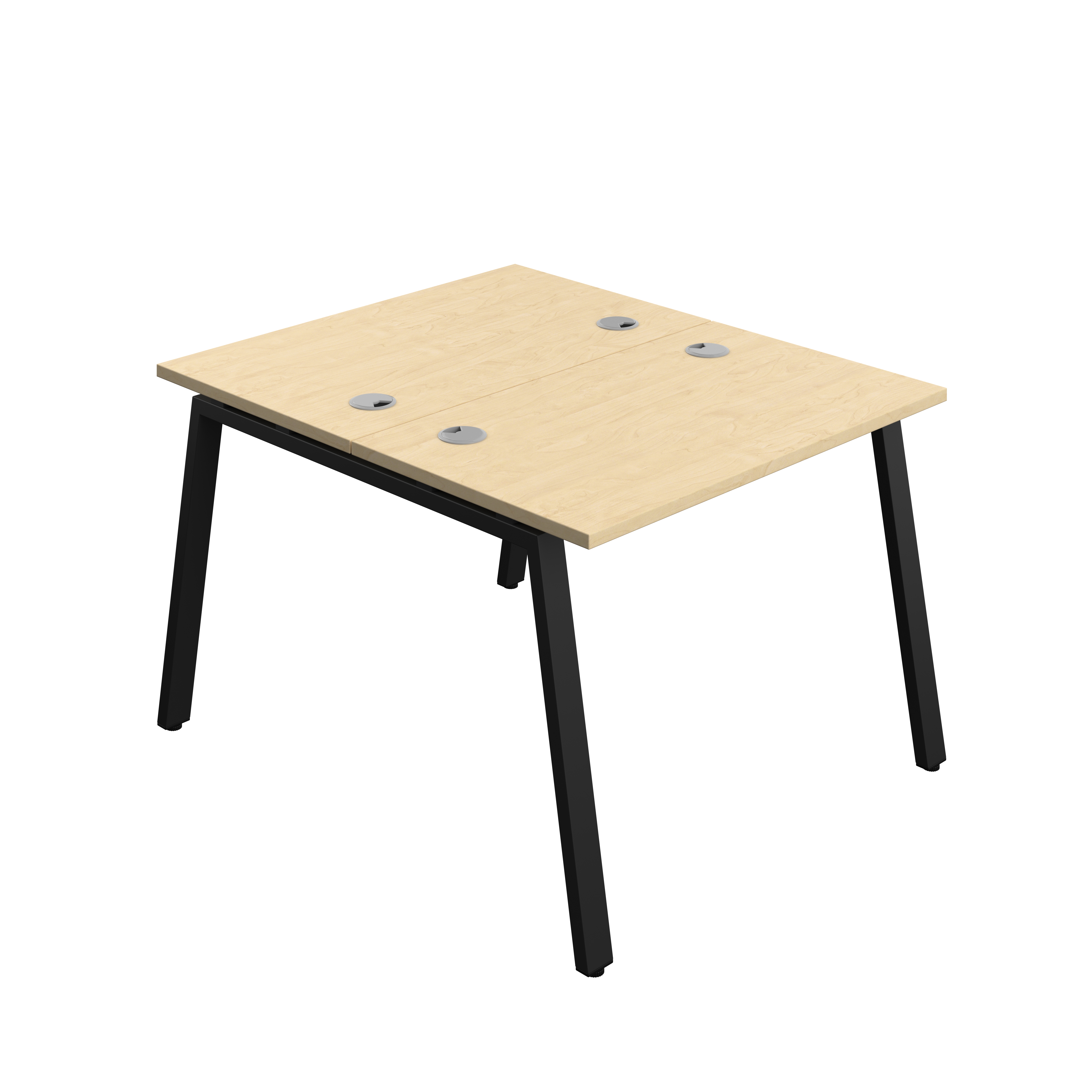 Synergy Bench with Cable Ports: 2 Person (FSC) : A-Frame Leg : 1000 | 700 | Maple/Black