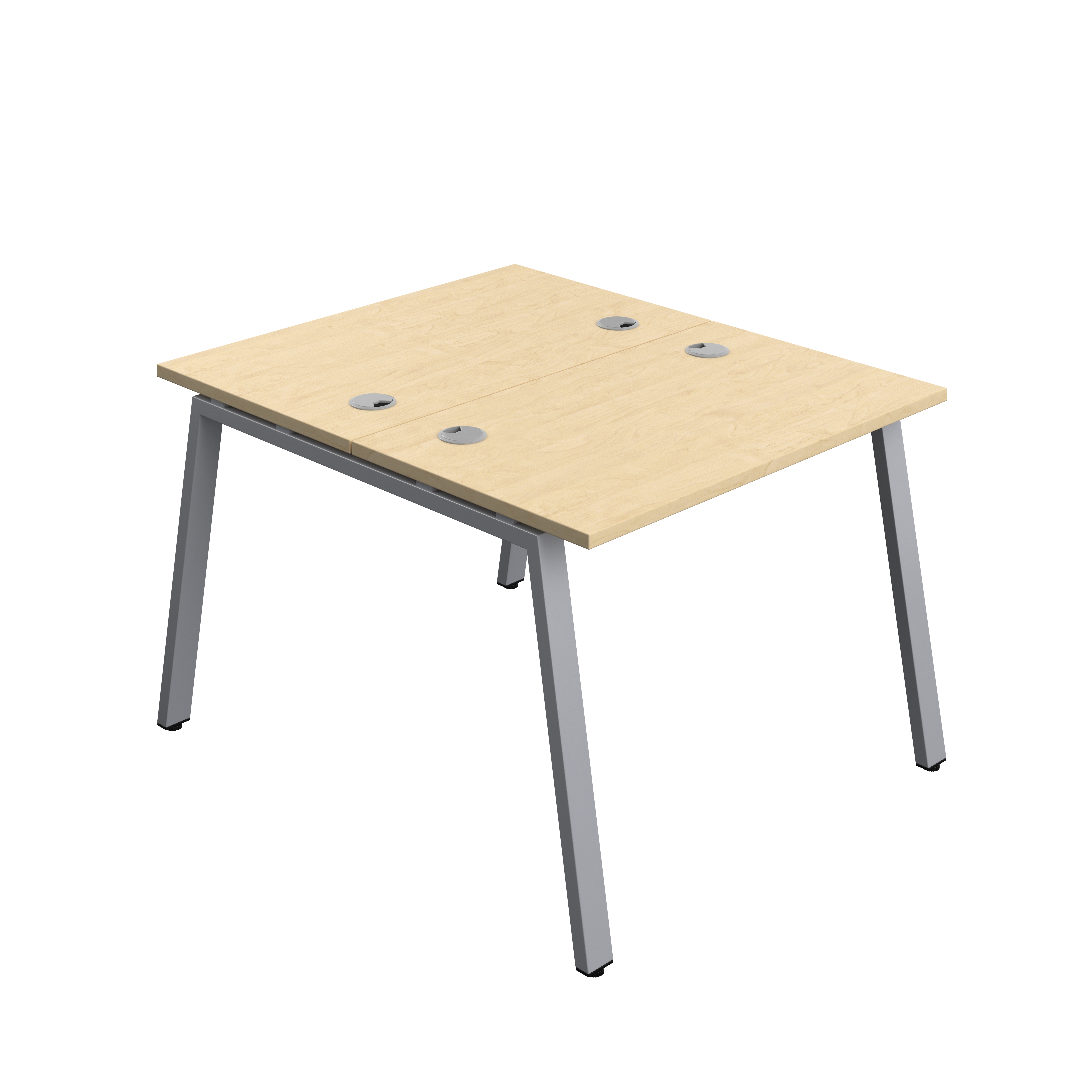 Synergy Bench with Cable Ports: 2 Person (FSC) : A-Frame Leg : 1000 | 700 | Maple/Silver