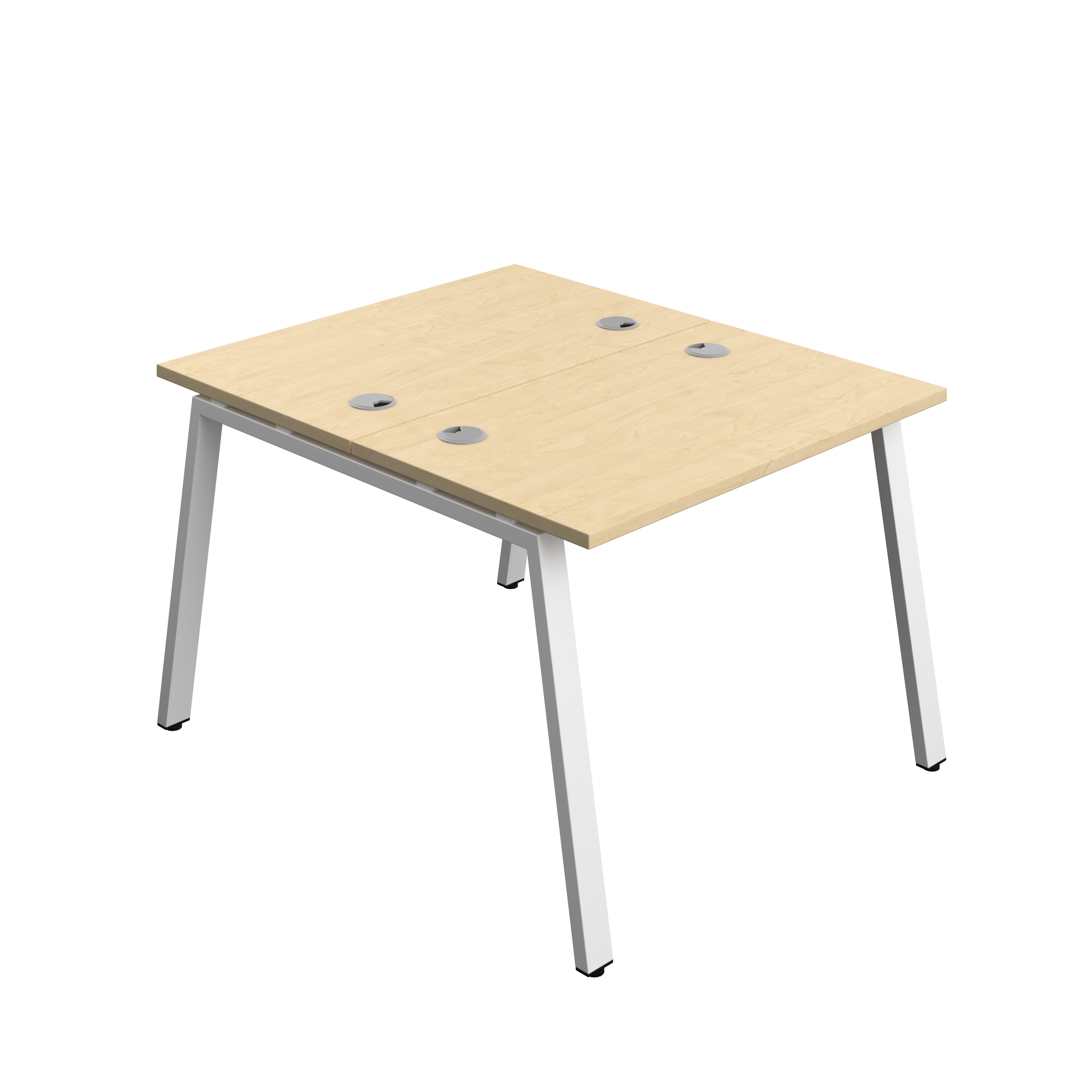 Synergy Bench with Cable Ports: 2 Person (FSC) : A-Frame Leg : 1000 | 700 | Maple/White