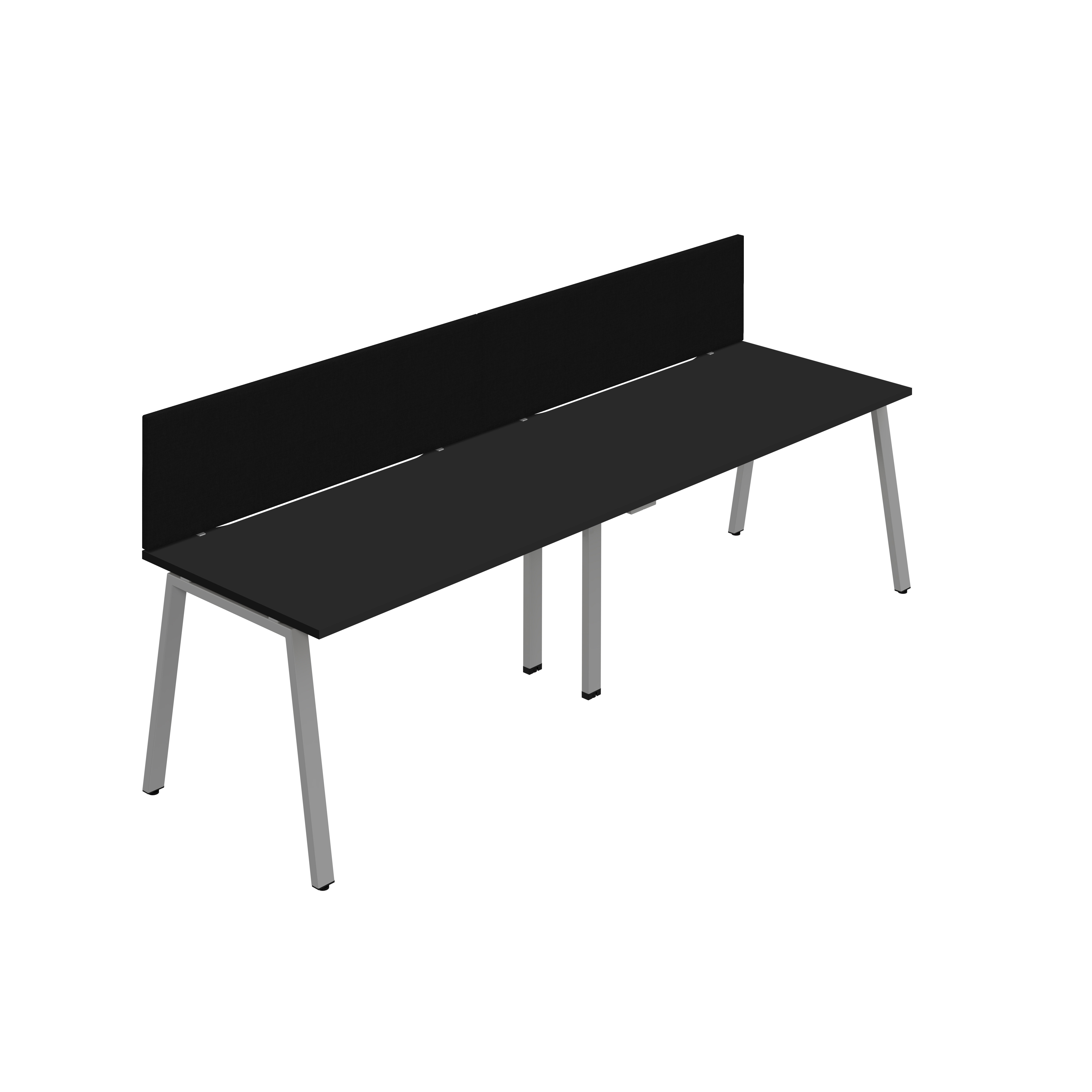 Synergy 2SP Bench Desk|A-Frame|Black Screen