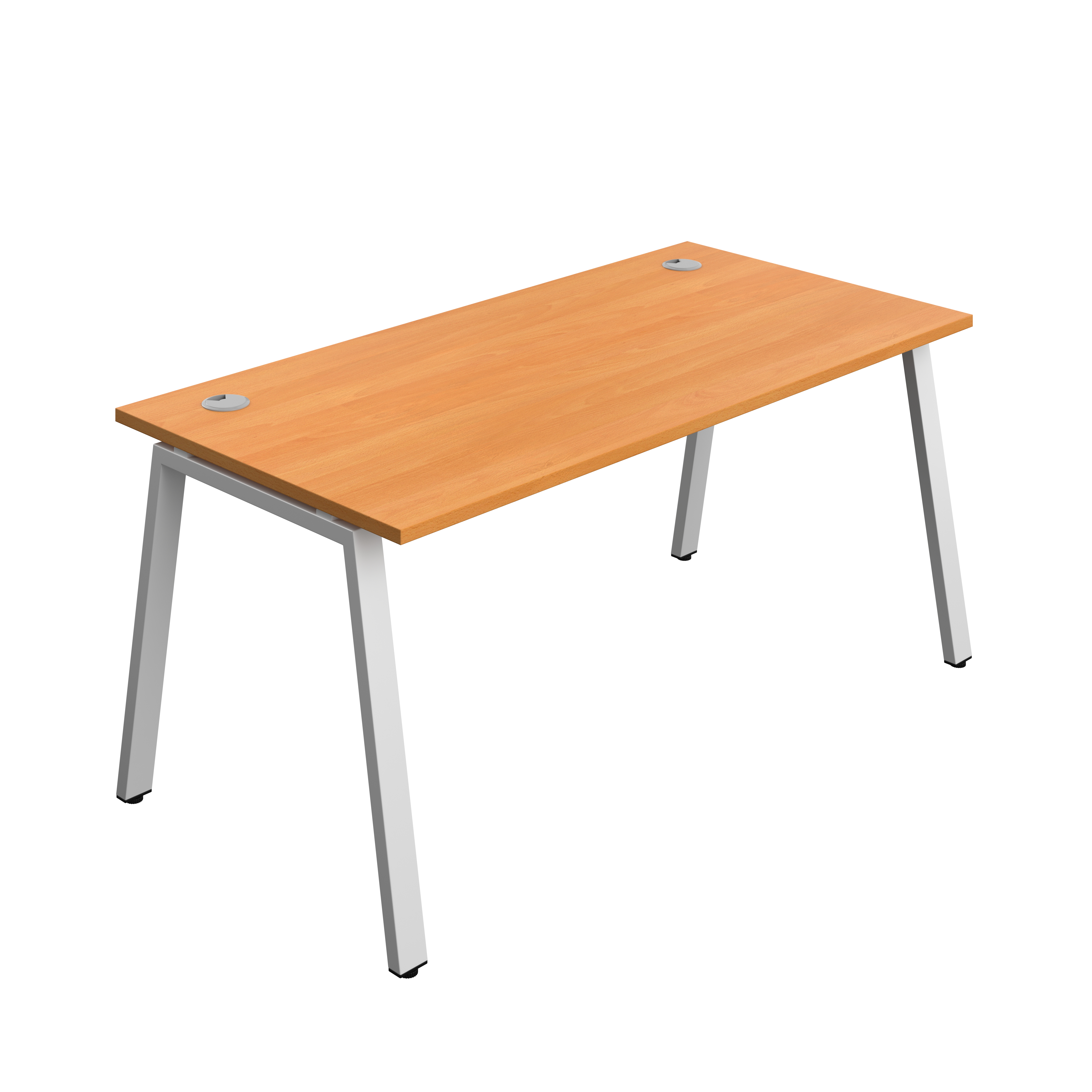 Synergy Bench with Cable Ports: 1 Person (FSC) : A-Frame Leg : 1600 | 800 | Unlimited/Silver