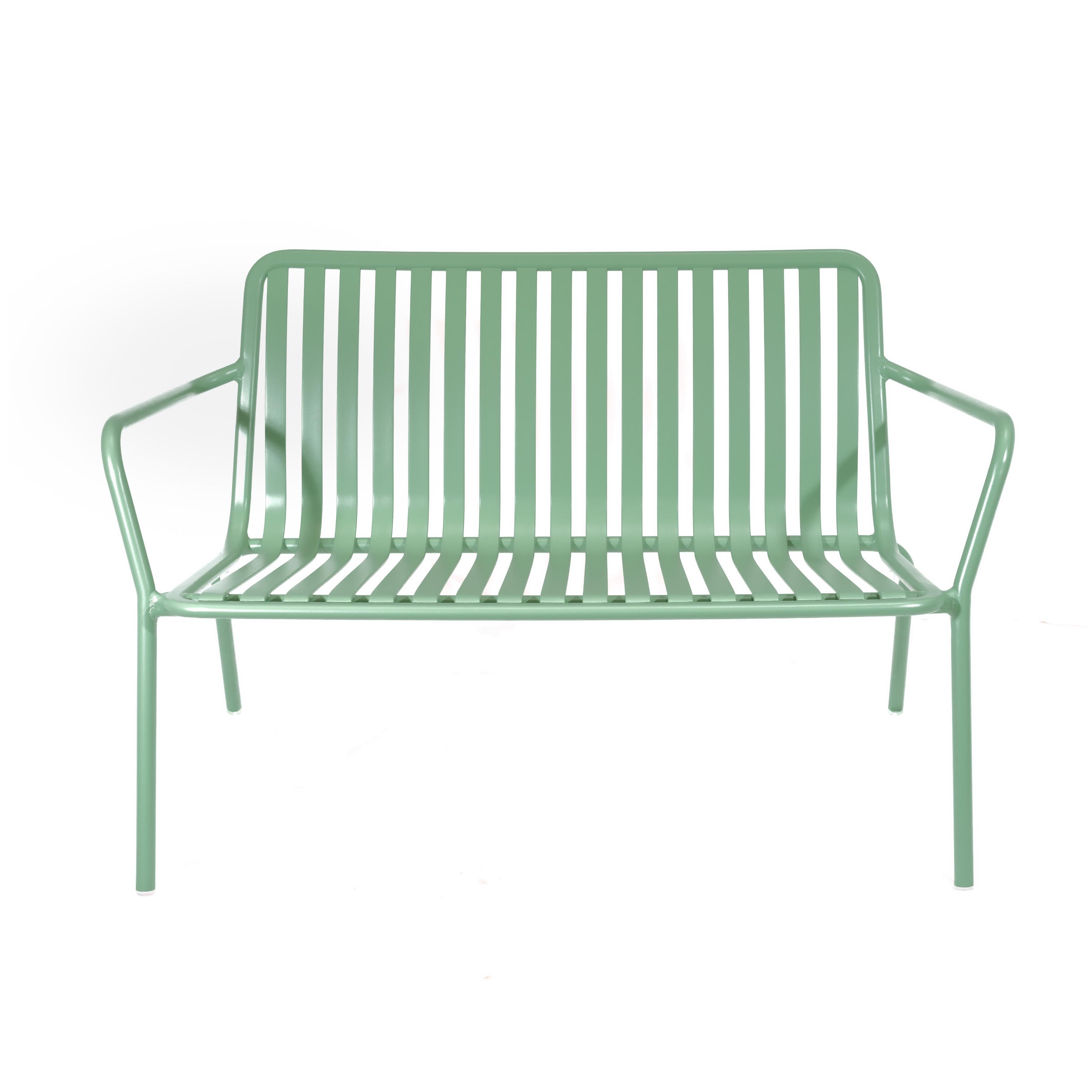 Breeze Aluminium 2 Seater Armchair Bench | Standard | Fair Green thumbnail 2