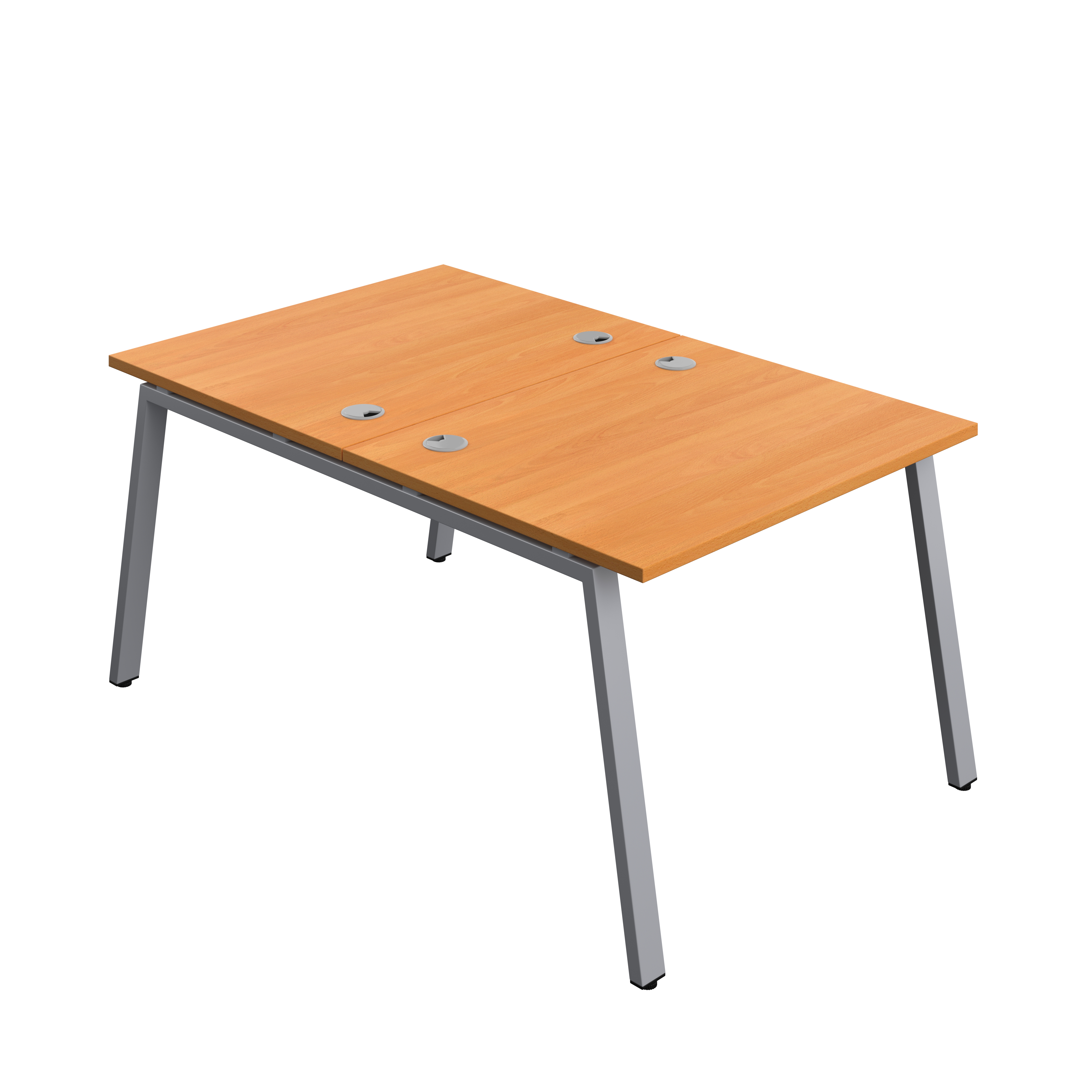 Synergy Bench with Cable Ports: 2 Person (FSC) : A-Frame Leg : 1000 | 800 | Beech/Silver