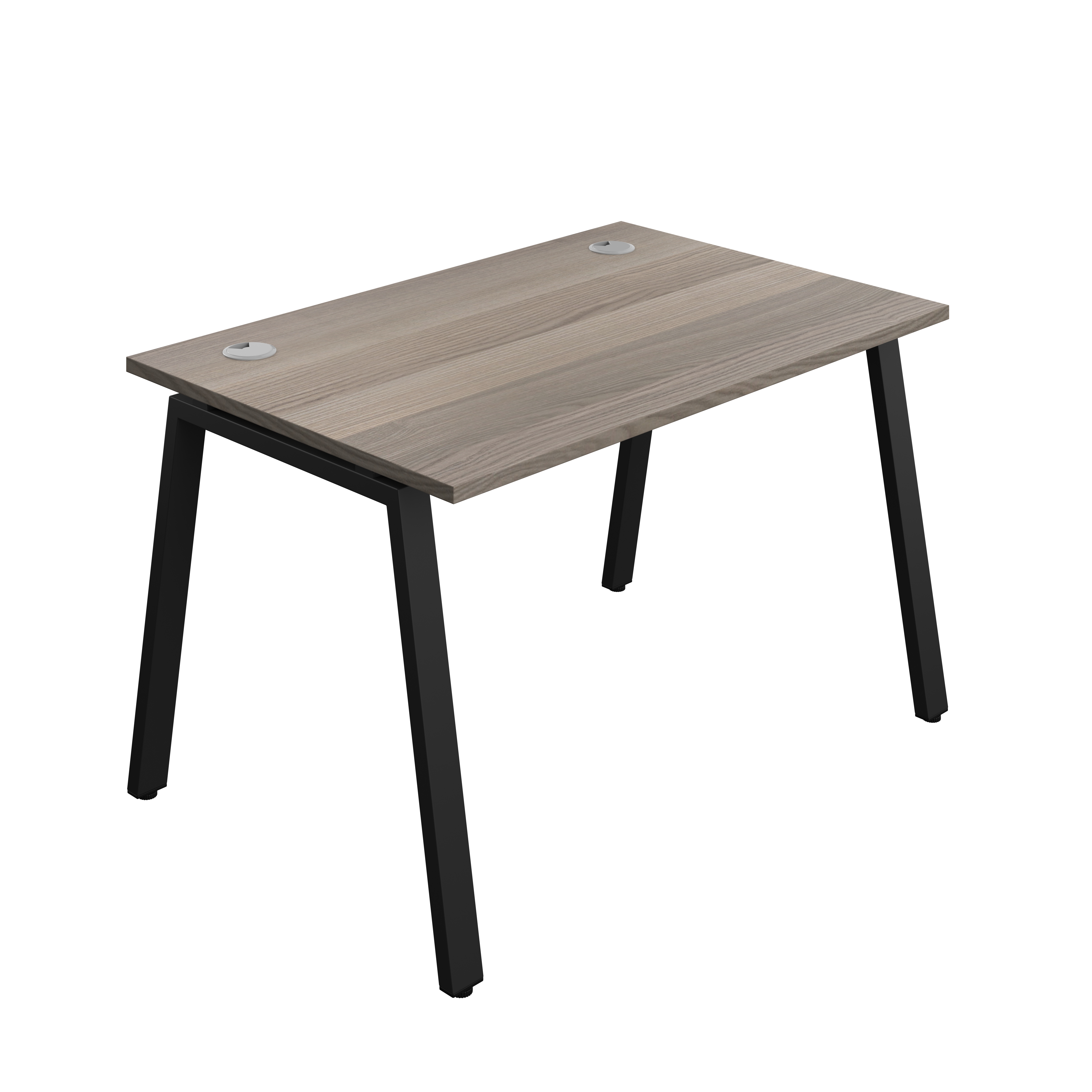 Synergy Bench with Cable Ports: 1 Person (FSC) : A-Frame Leg : 1200 | 800 | Grey Oak/Black