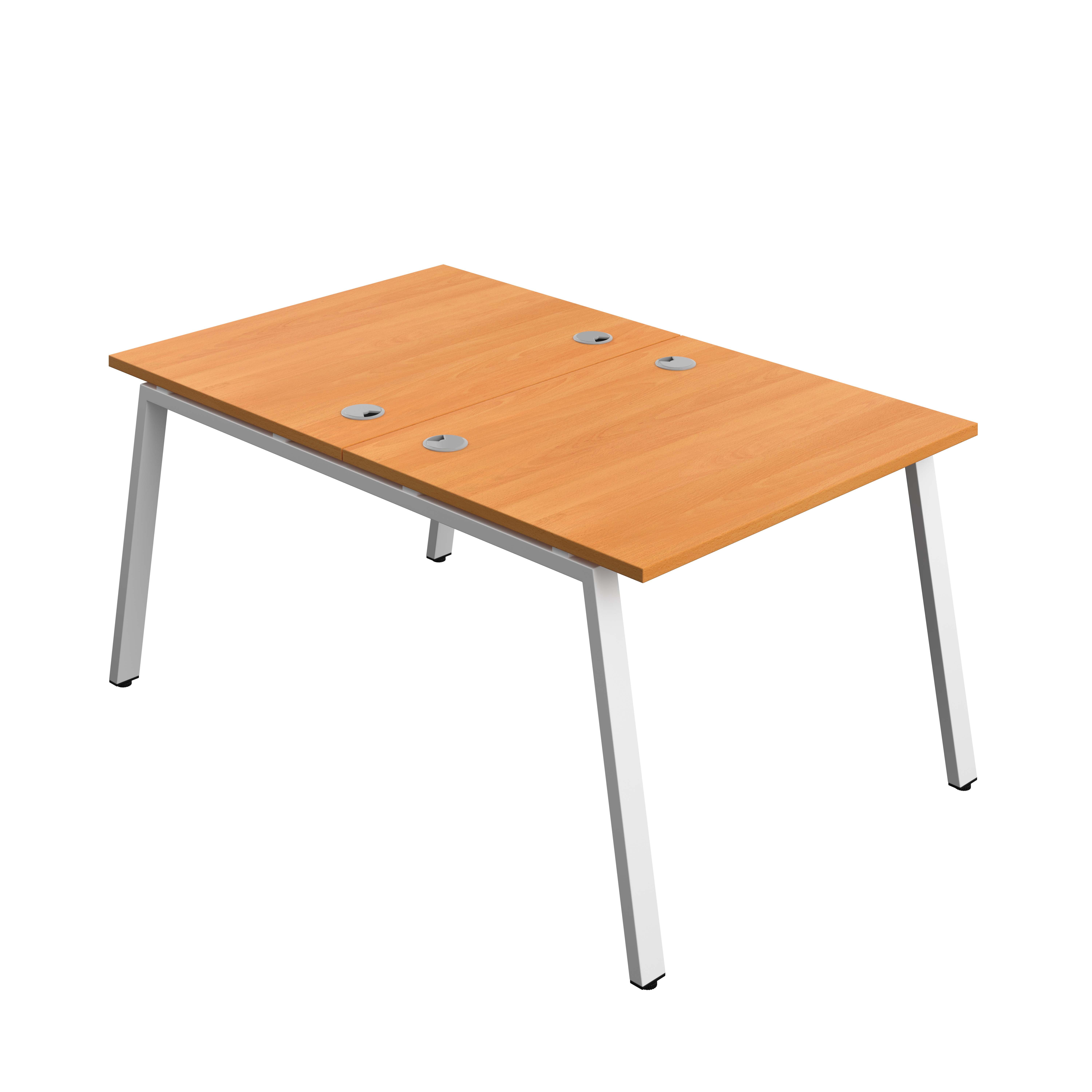 Synergy Bench with Cable Ports: 2 Person (FSC) : A-Frame Leg : 1000 | 800 | Beech/White