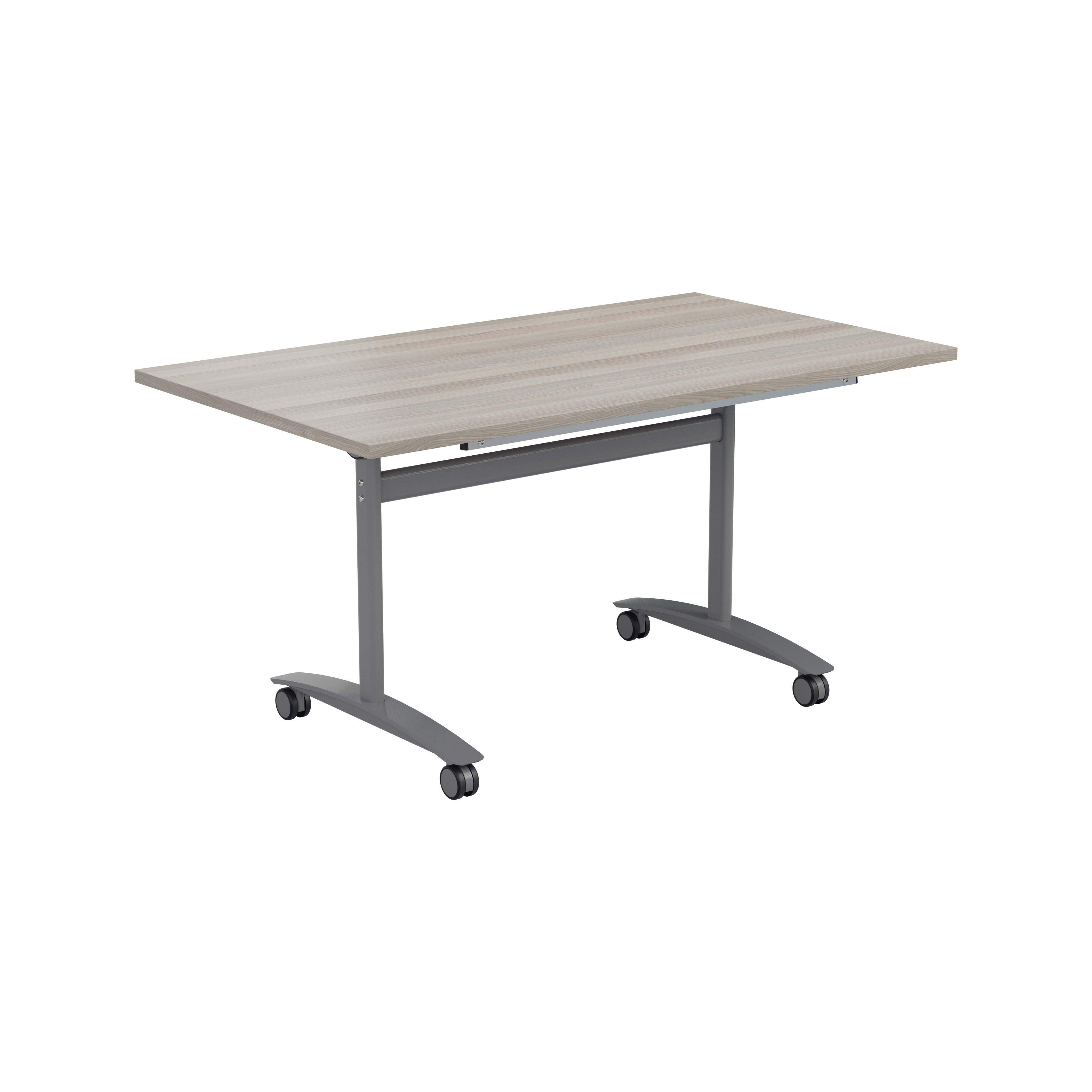 One Rectangular Tilting Table (FSC) | 1600 X 800 | Grey Oak/Silver