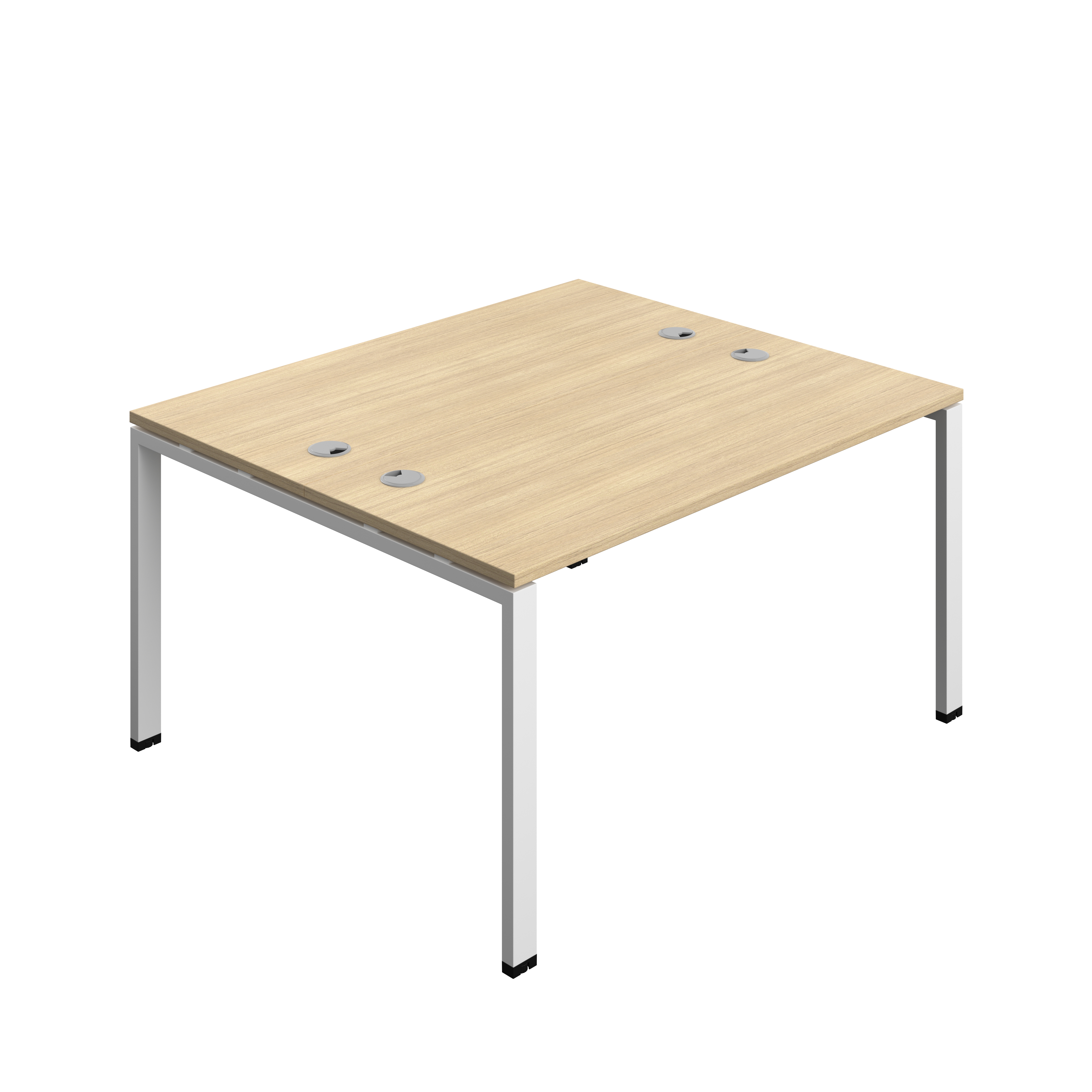 Synergy Bench with Cable Ports: 2 Person (FSC) : Goal Post Leg : 1400 | 600 | Nova Oak/White