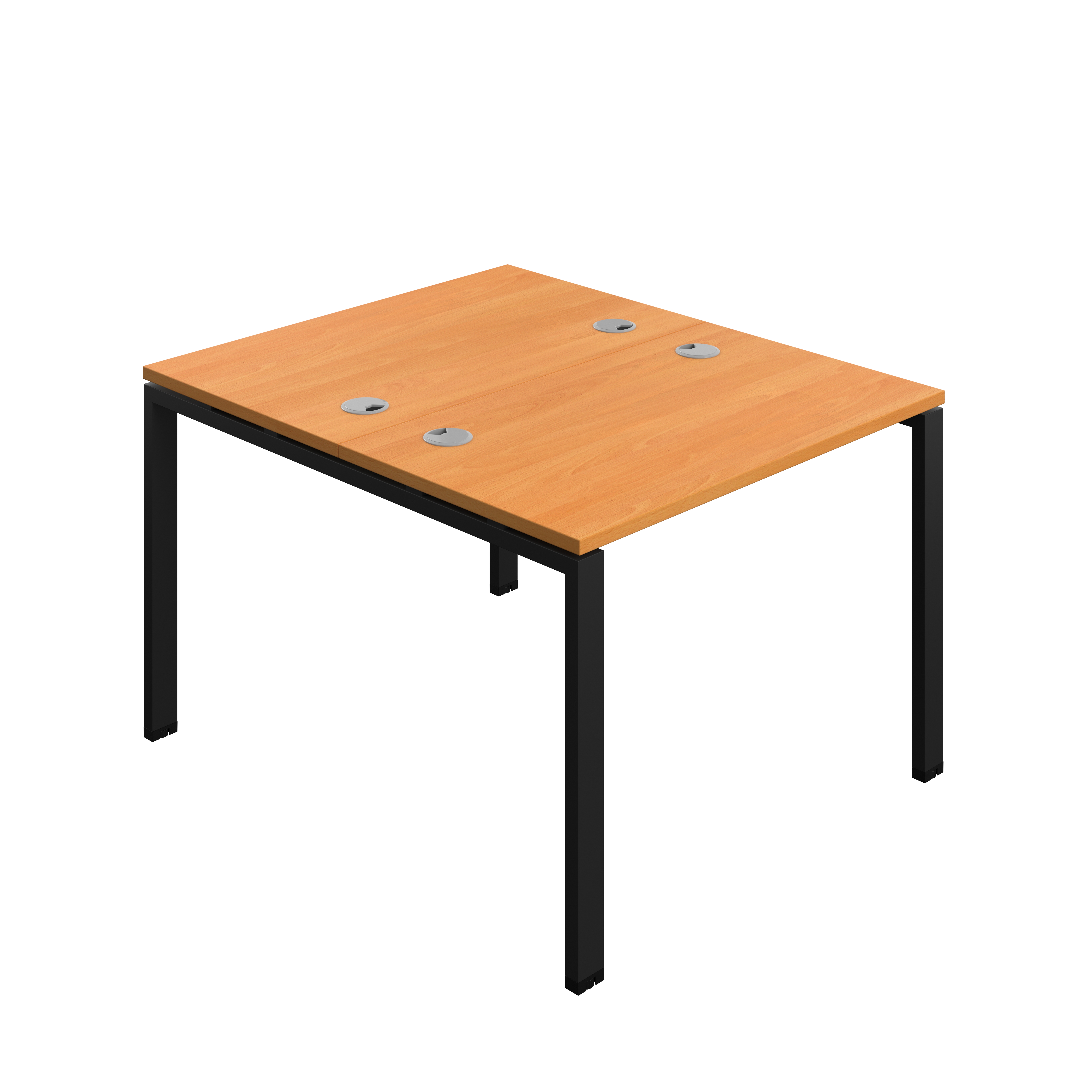 Synergy Bench with Cable Ports: 2 Person (FSC) : Goal Post Leg : 1000 | 700 | Beech/Black