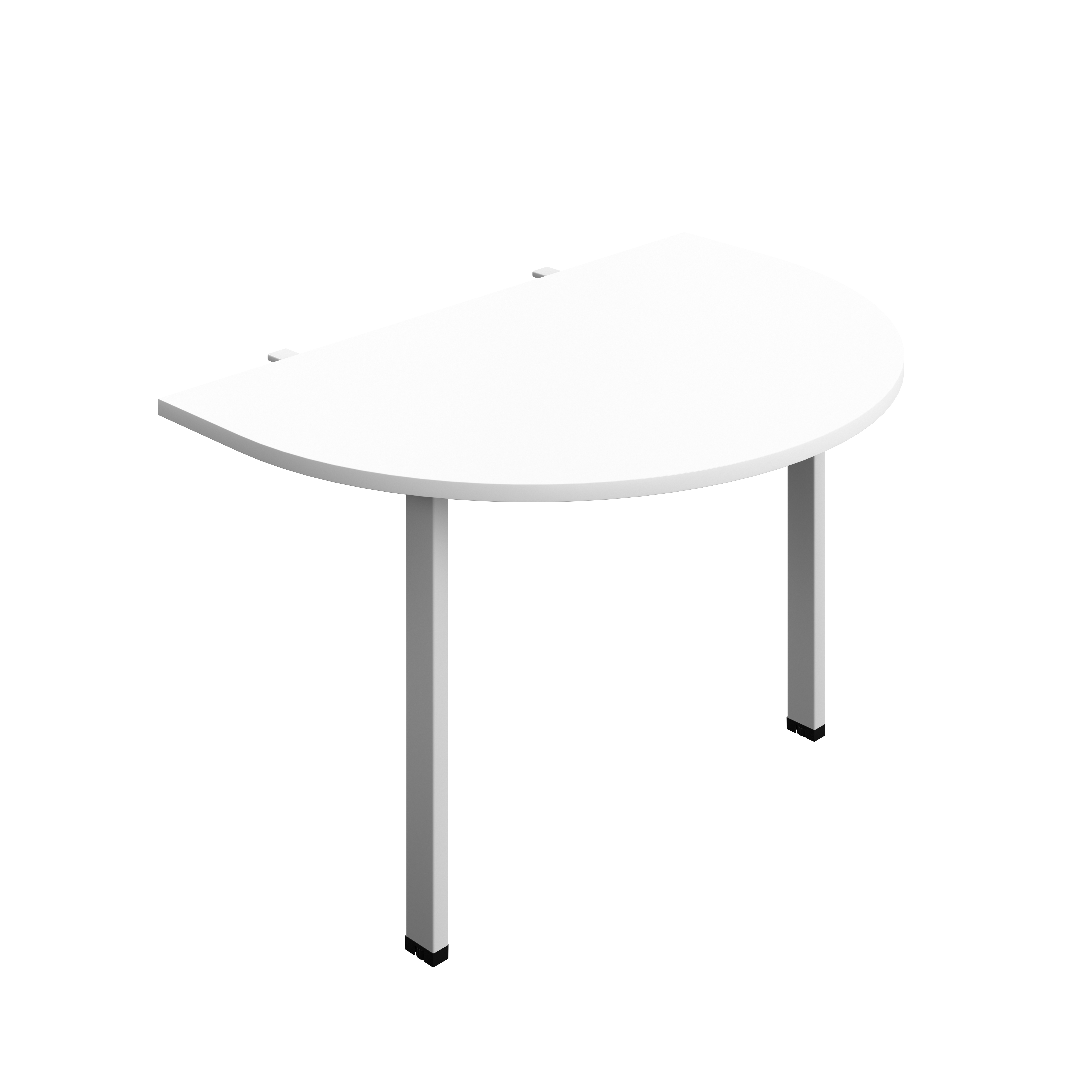 Synergy Screen Depth D-End Single Person Bench : Goal Post Leg : 1200 | 800 | White/Silver