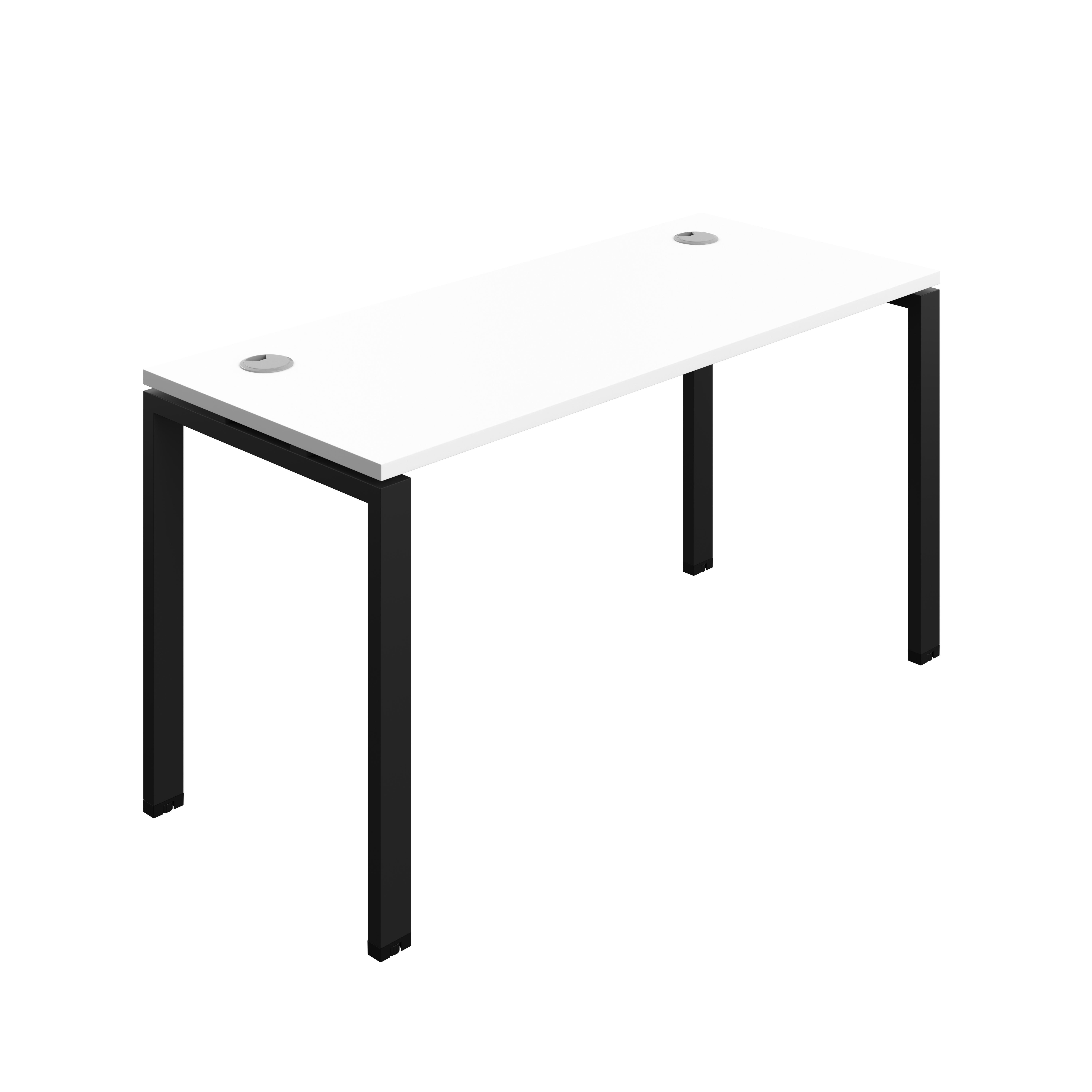 Synergy Bench with Cable Ports: 1 Person (FSC) : Goal Post Leg : 1400 | 600 | White/Black
