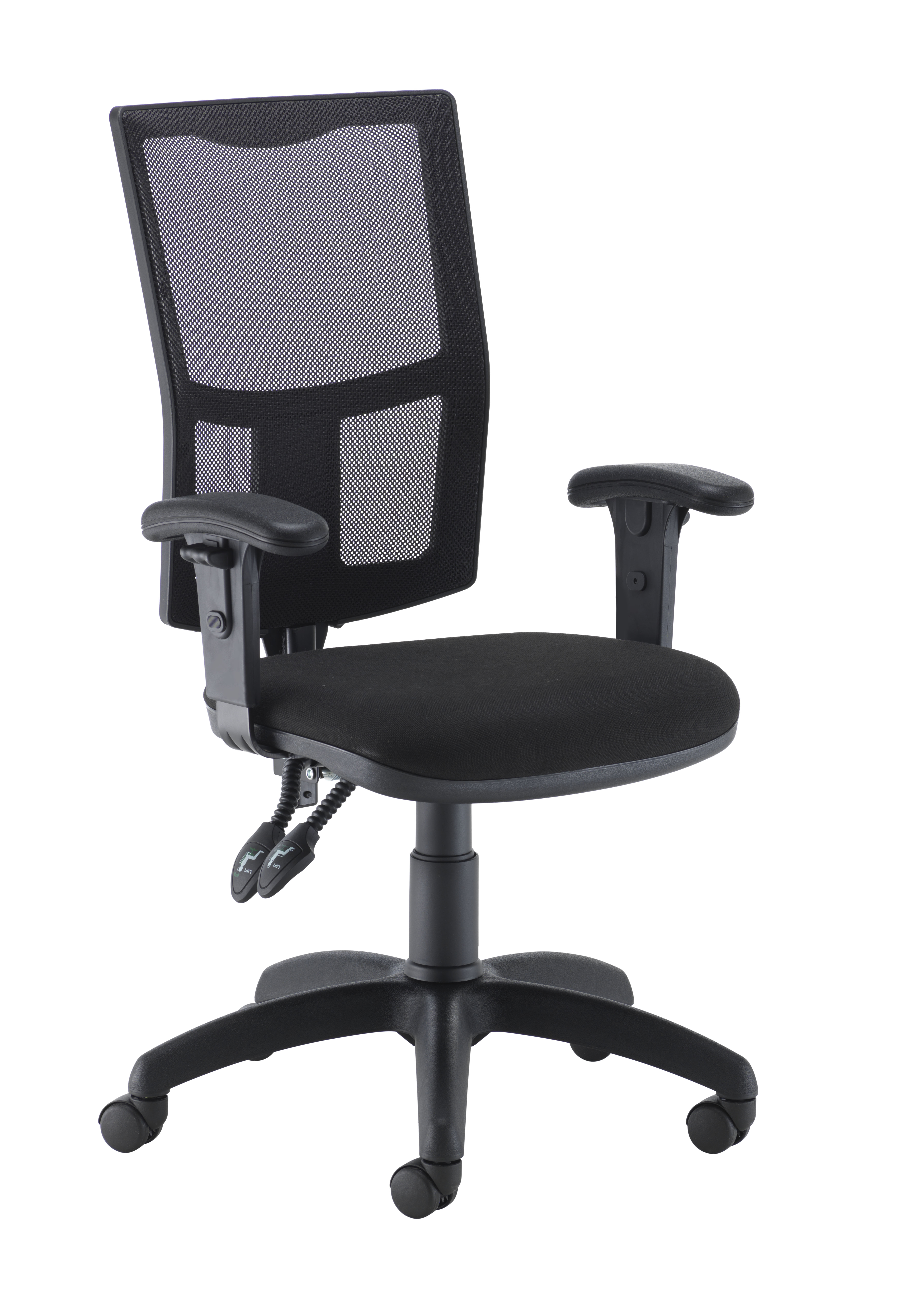 Calypso+2+Mesh+Office+Chair+Adjustable+Arms+Black