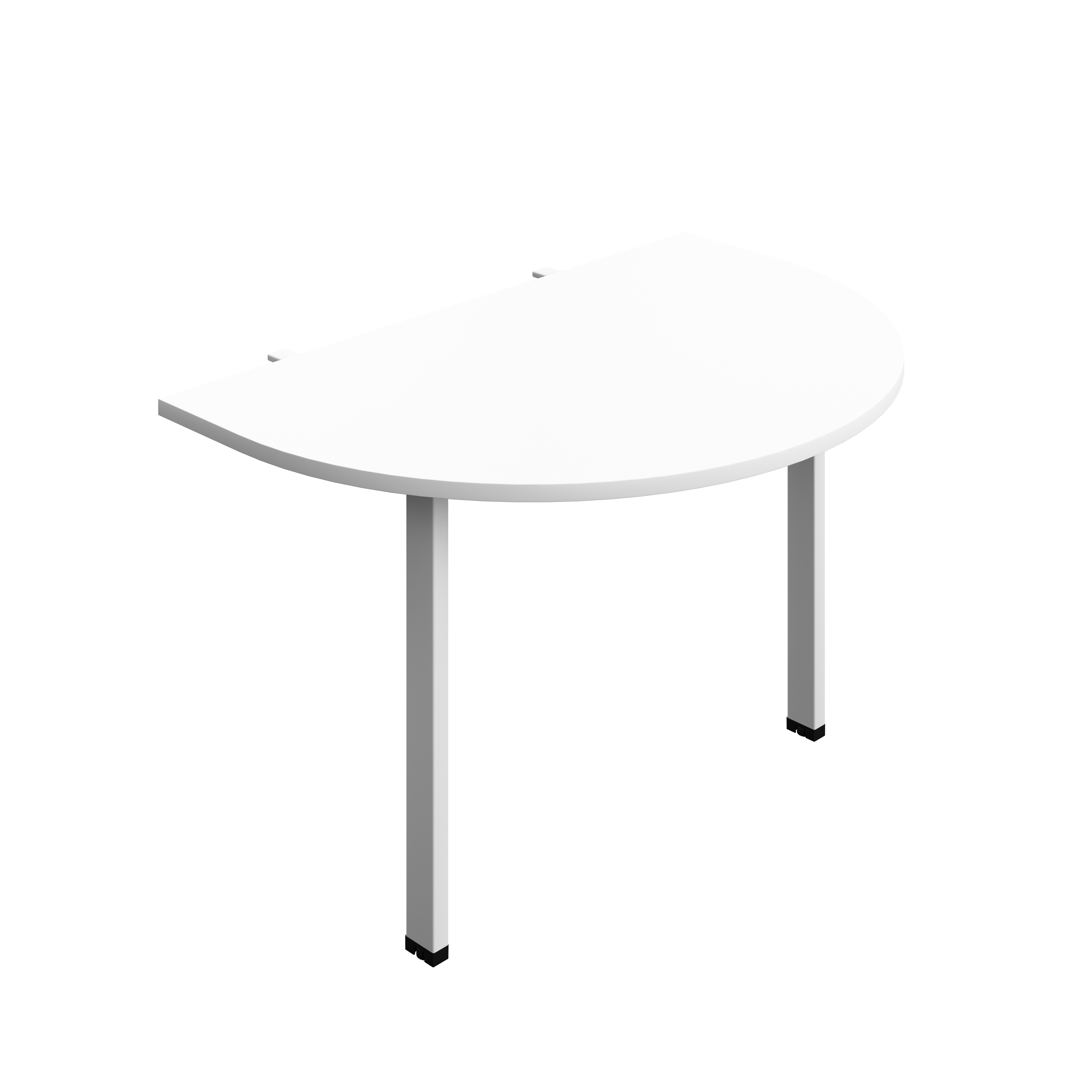 Synergy Screen Depth D-End Single Person Bench : Goal Post Leg : 1200 | 800 | White/White