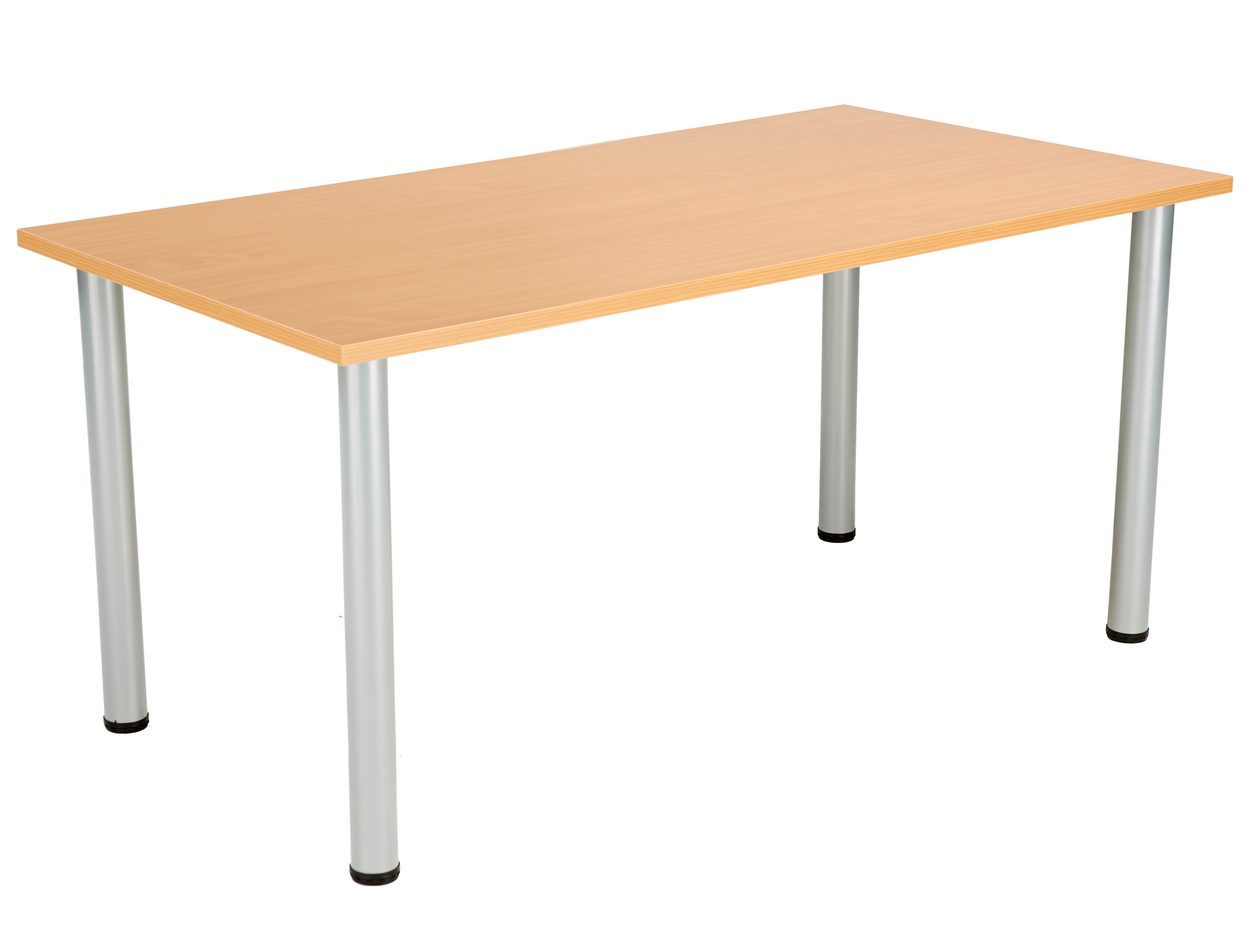 One Fraction Plus Rectangular Meeting Table (FSC) | 1600X800 | Beech/Silver