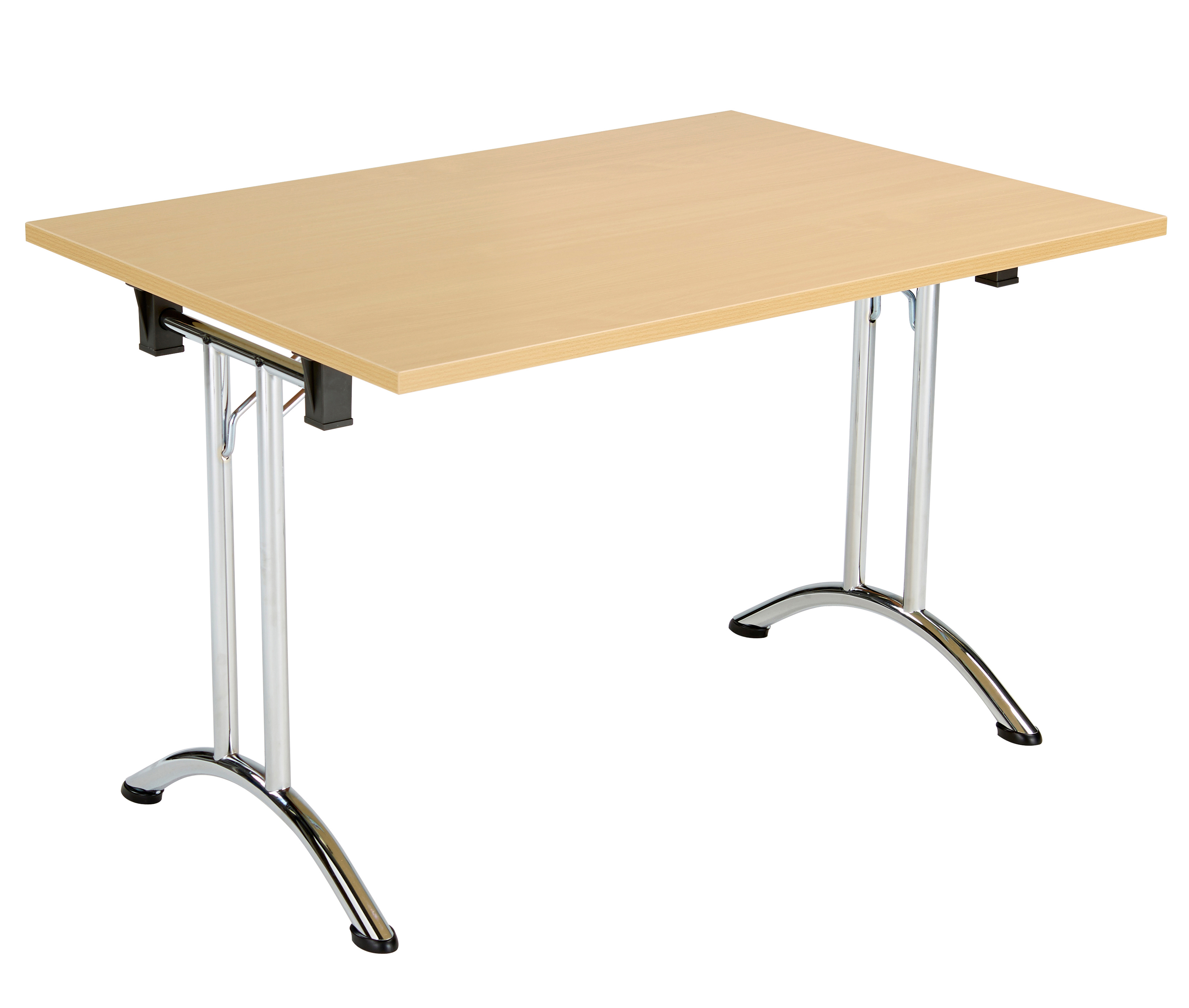 One Union Rectangular Folding Table (FSC) | 1200 X 700 | Nova Oak/Chrome