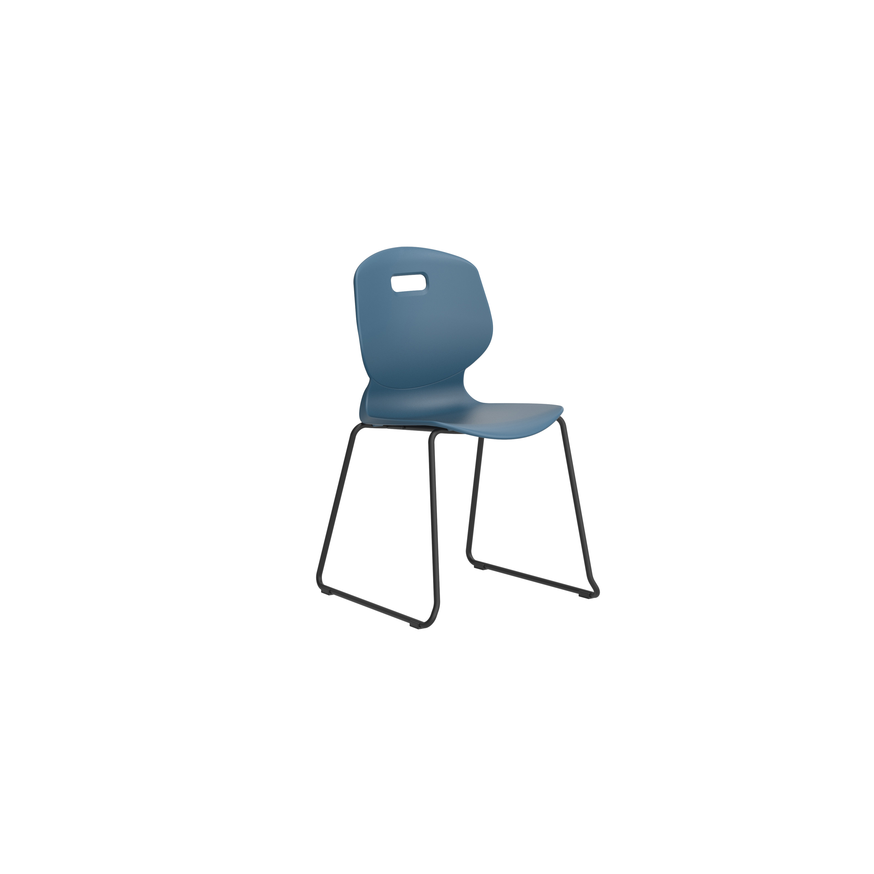 Titan+Arc+Skid+Chair+Size+6+Steel+Blue