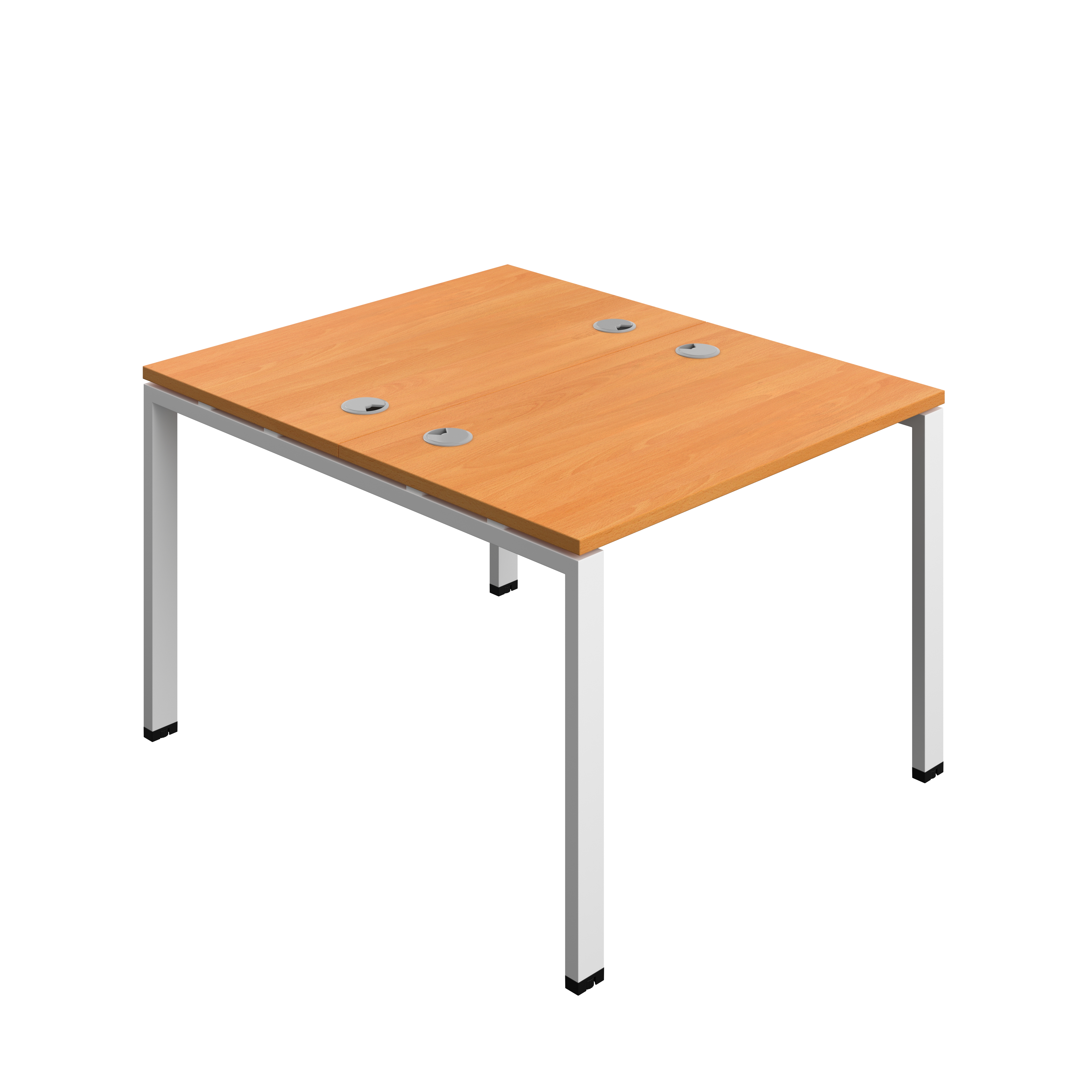 Synergy Bench with Cable Ports: 2 Person (FSC) : Goal Post Leg : 1000 | 700 | Beech/White