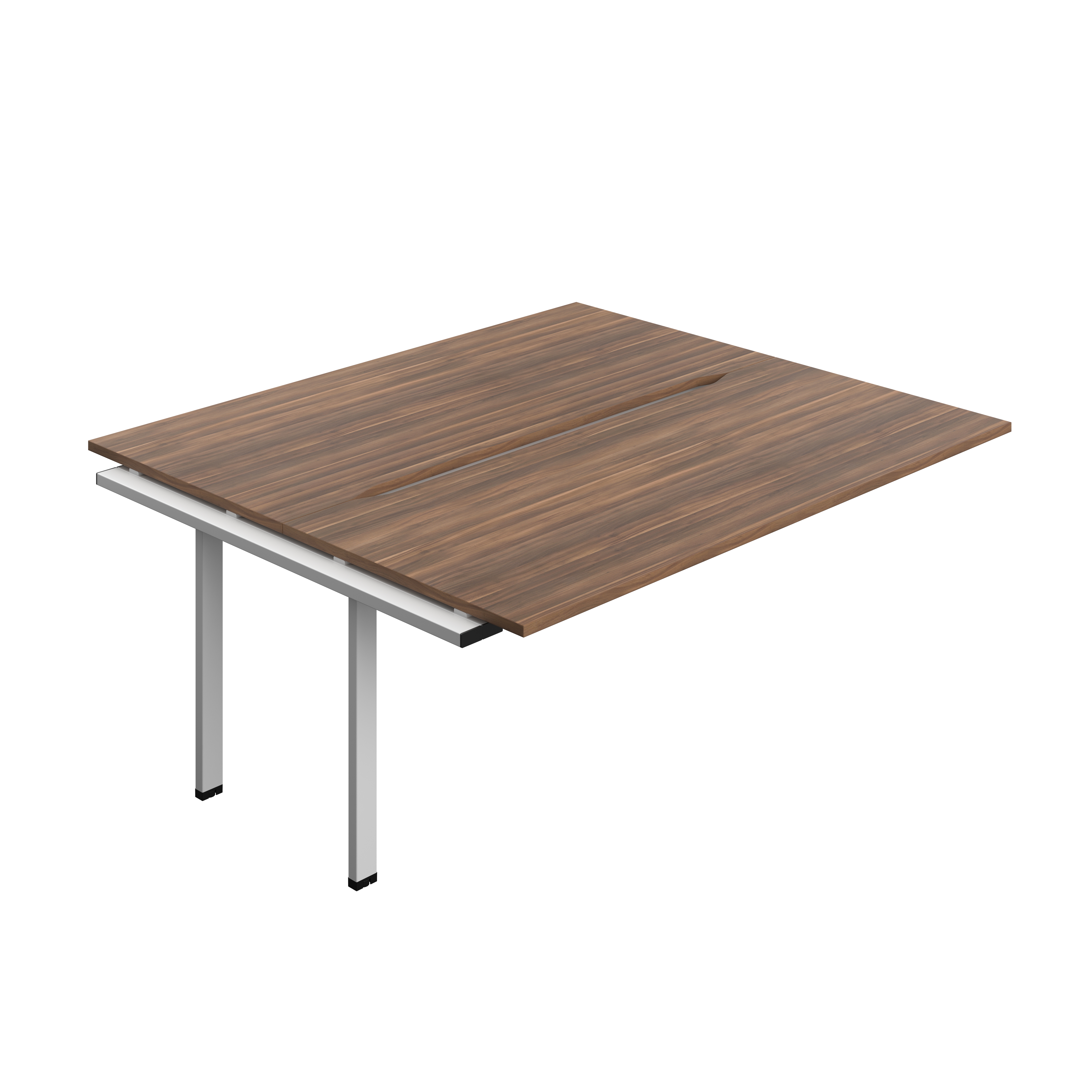 Synergy Bench Extension with Cut Out: 2 Person (FSC) : 1800 | 800 | Dark Walnut/Silver