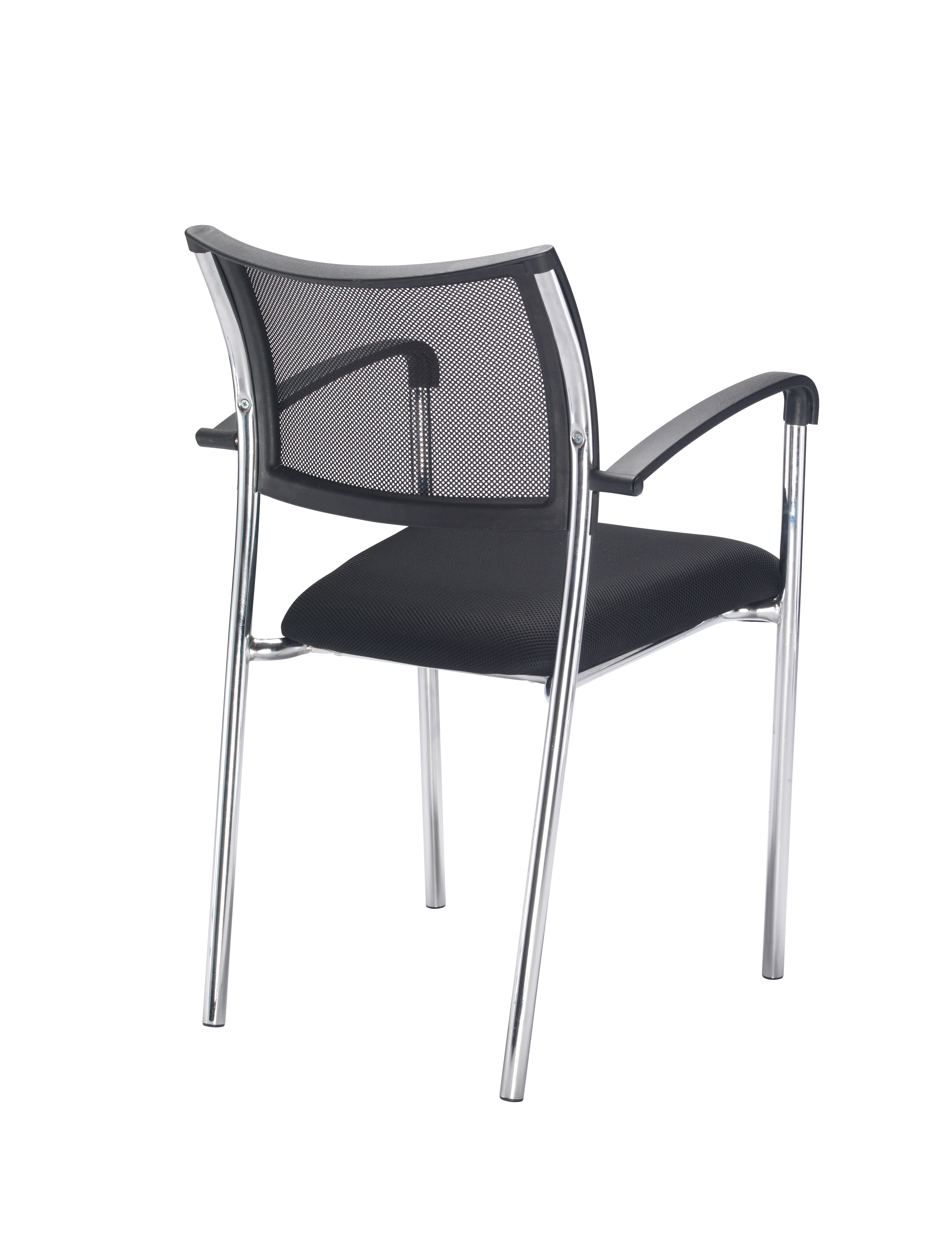 Jupiter Mesh Armchair | Black/Chrome thumbnail 4