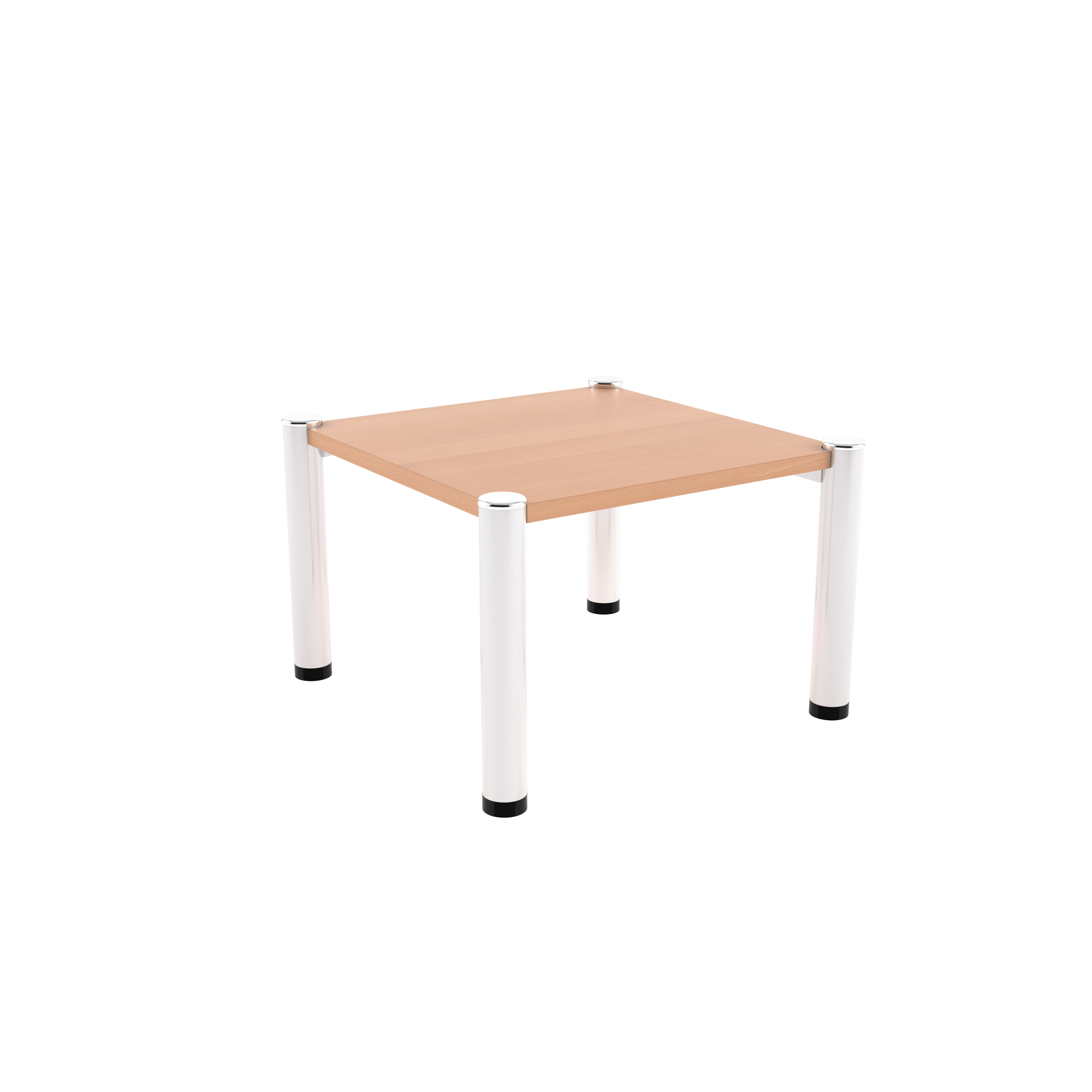 Reception+Square+Coffee+Table+%28FSC%29+Beech%2FSilver