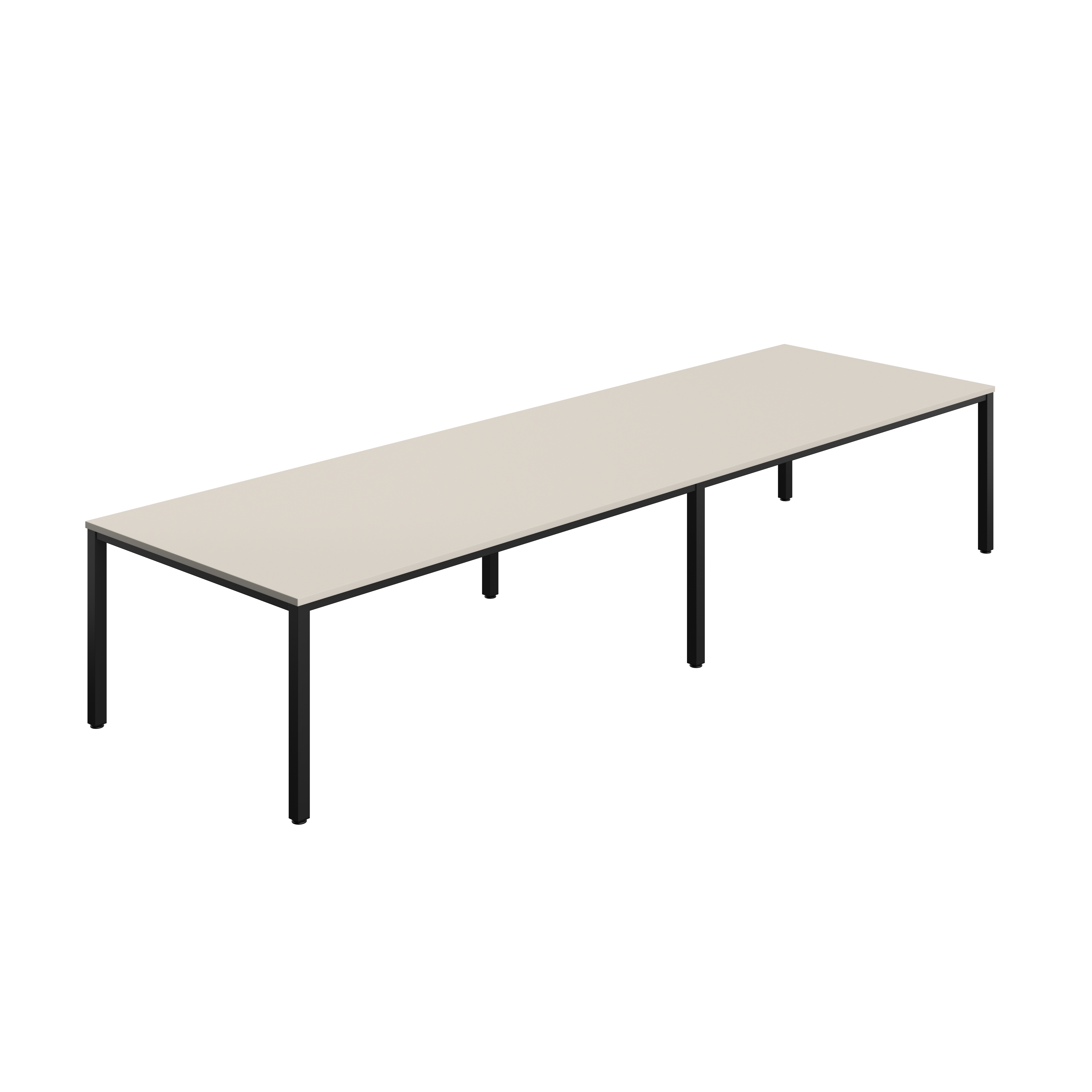 Fraction Infinity Rectangular Meeting Table (FSC) | 4000 X 1200 | Grey/Black