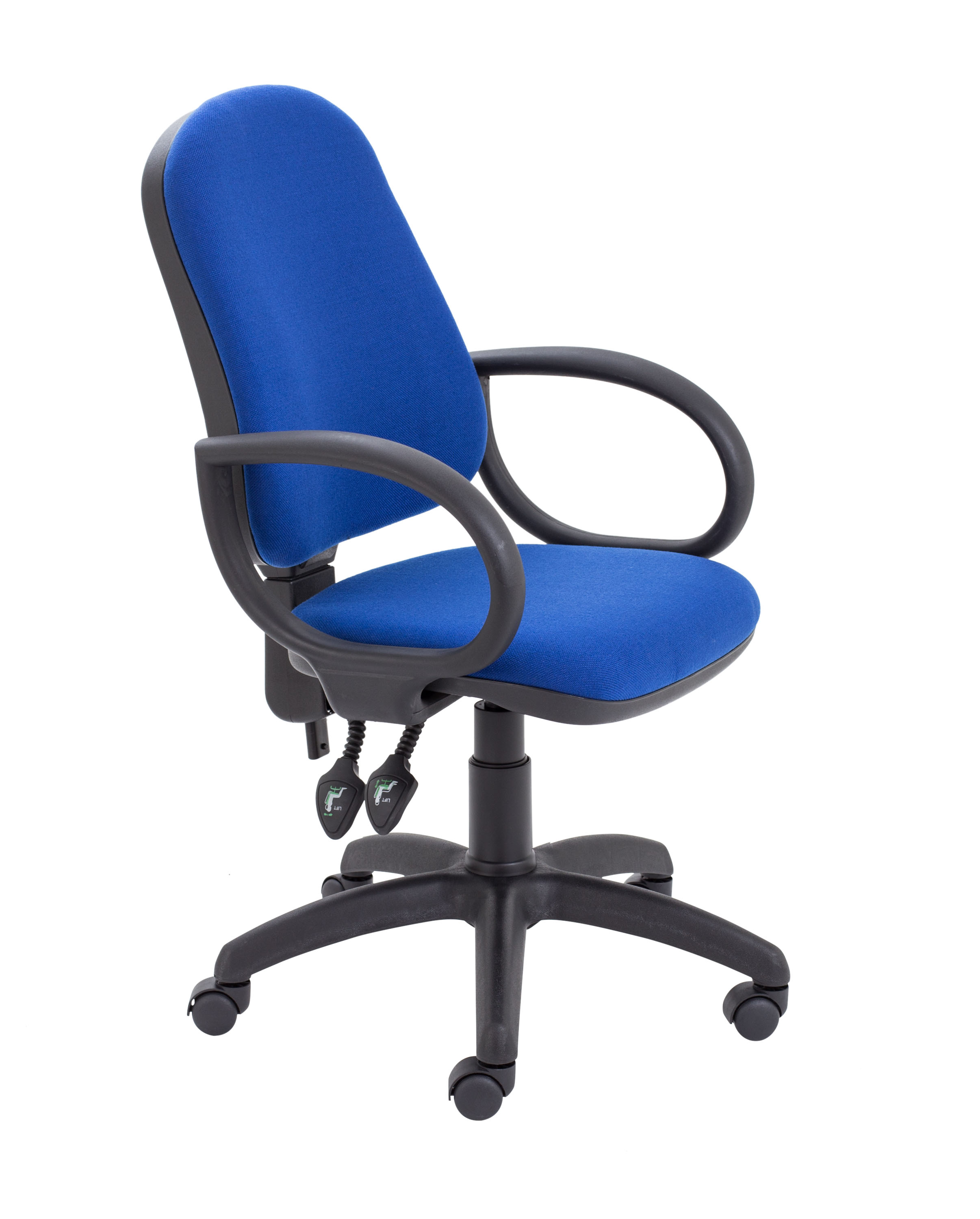 Calypso 2 High Back Operator Chair | Fixed Arms | Royal Blue