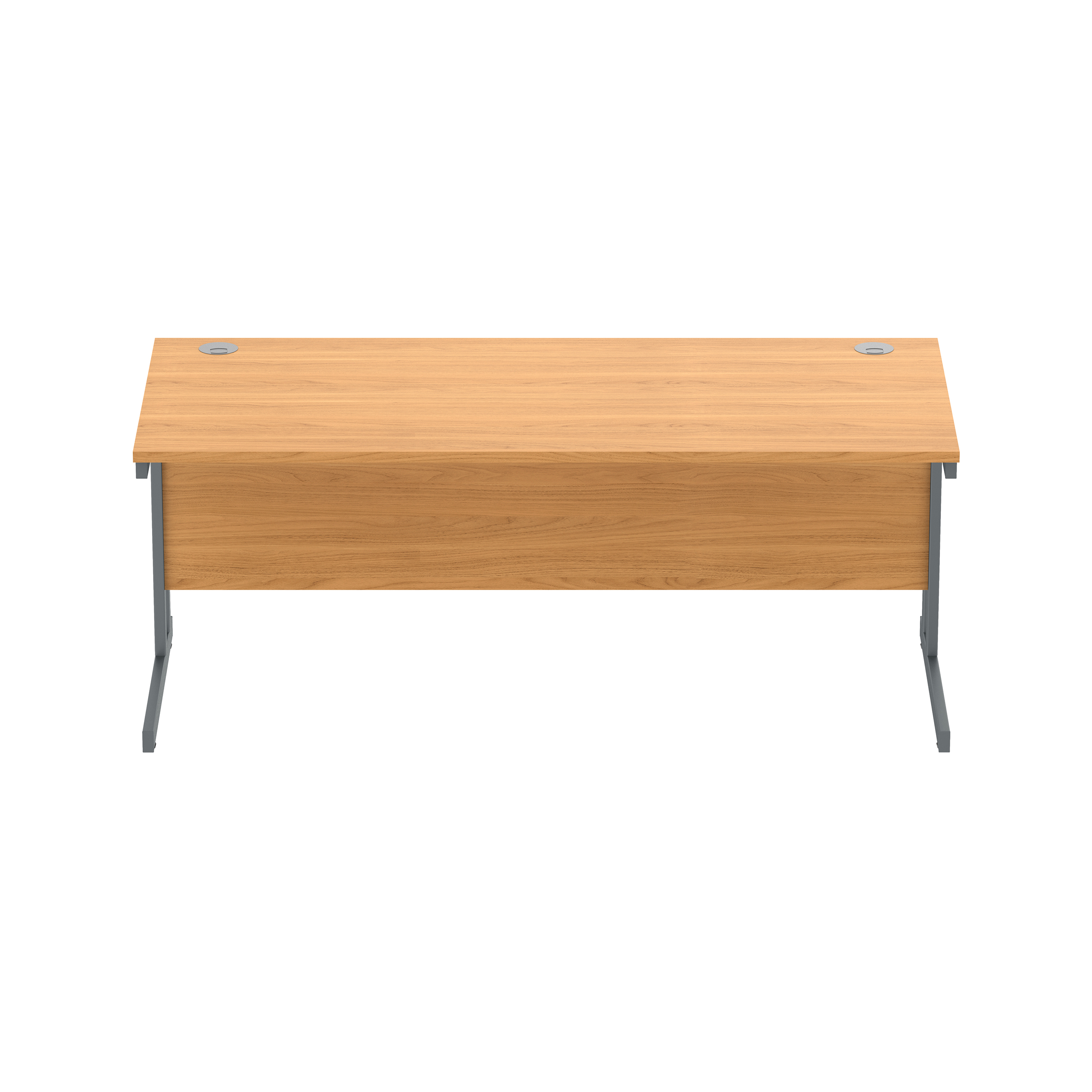 Office Rectangular Desk with Steel Double Upright Cantilever Frame (FSC) | 1800X800 | Norwegian Beech/Graphite thumbnail 2