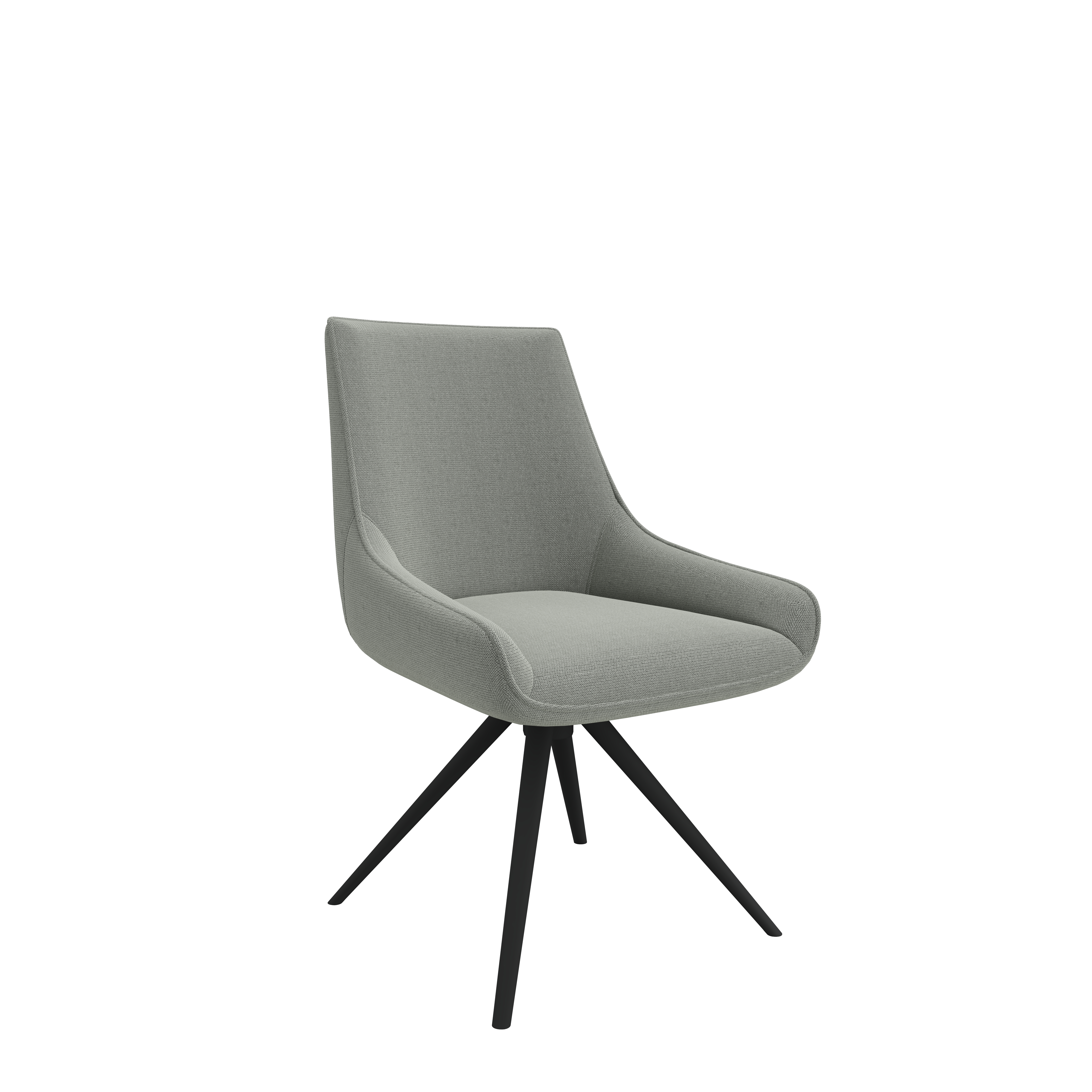Guise Side Chair with 4 Star Base | Grey/Black