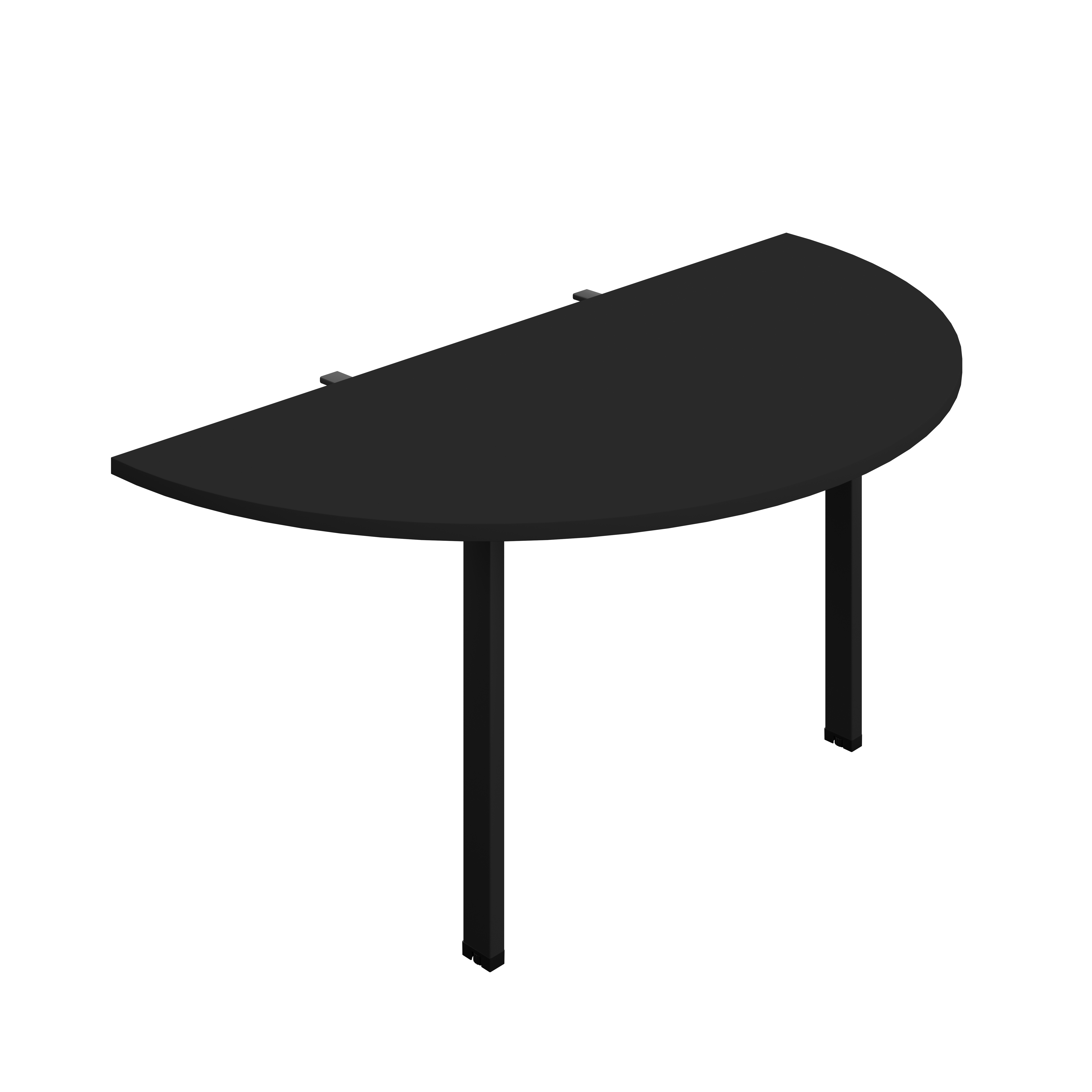 Synergy Screen Depth D-End Single Person Bench : Goal Post Leg : 1600 | 800 | Black/Black