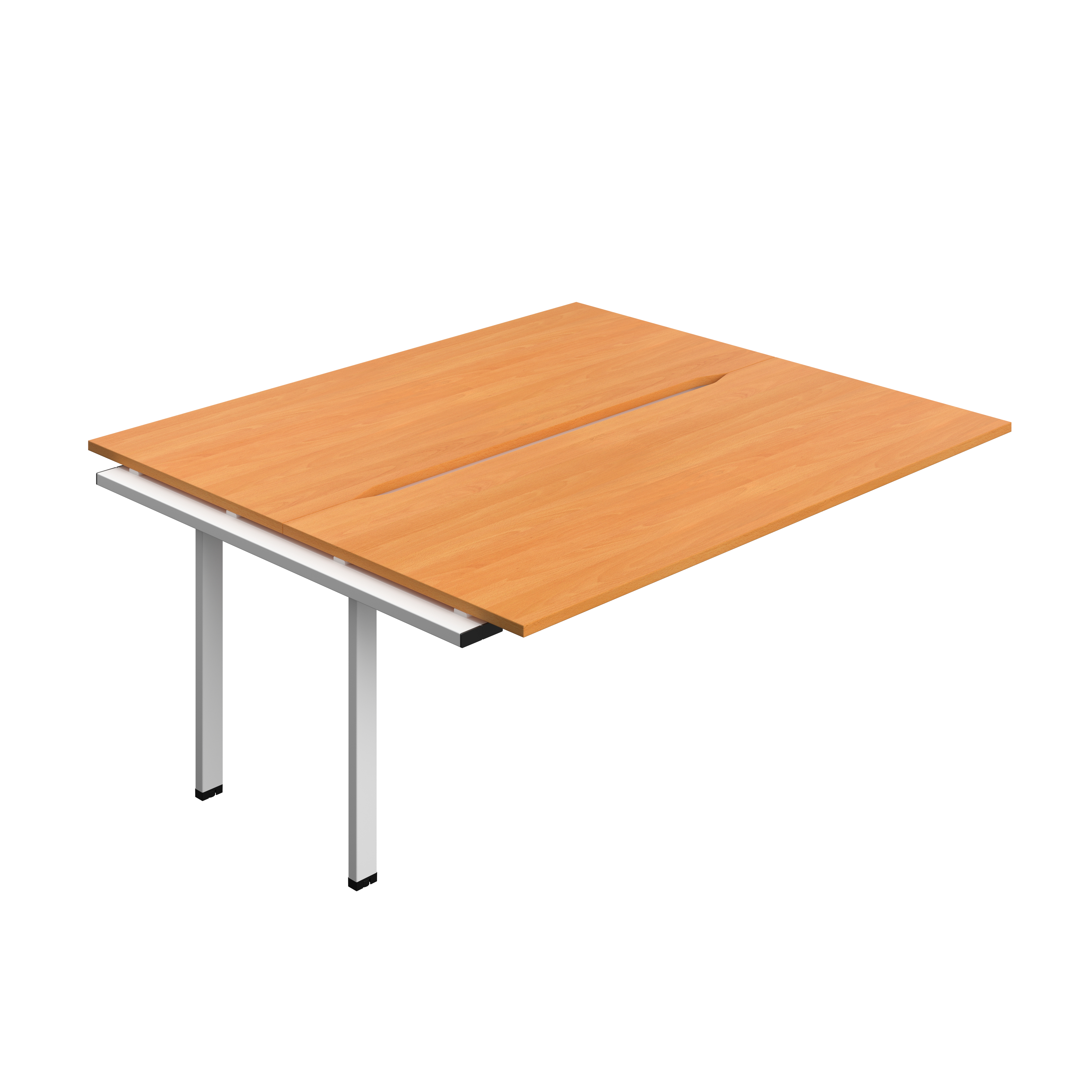 Synergy Bench Extension with Cut Out: 2 Person (FSC) : 1800 | 800 | Beech/White