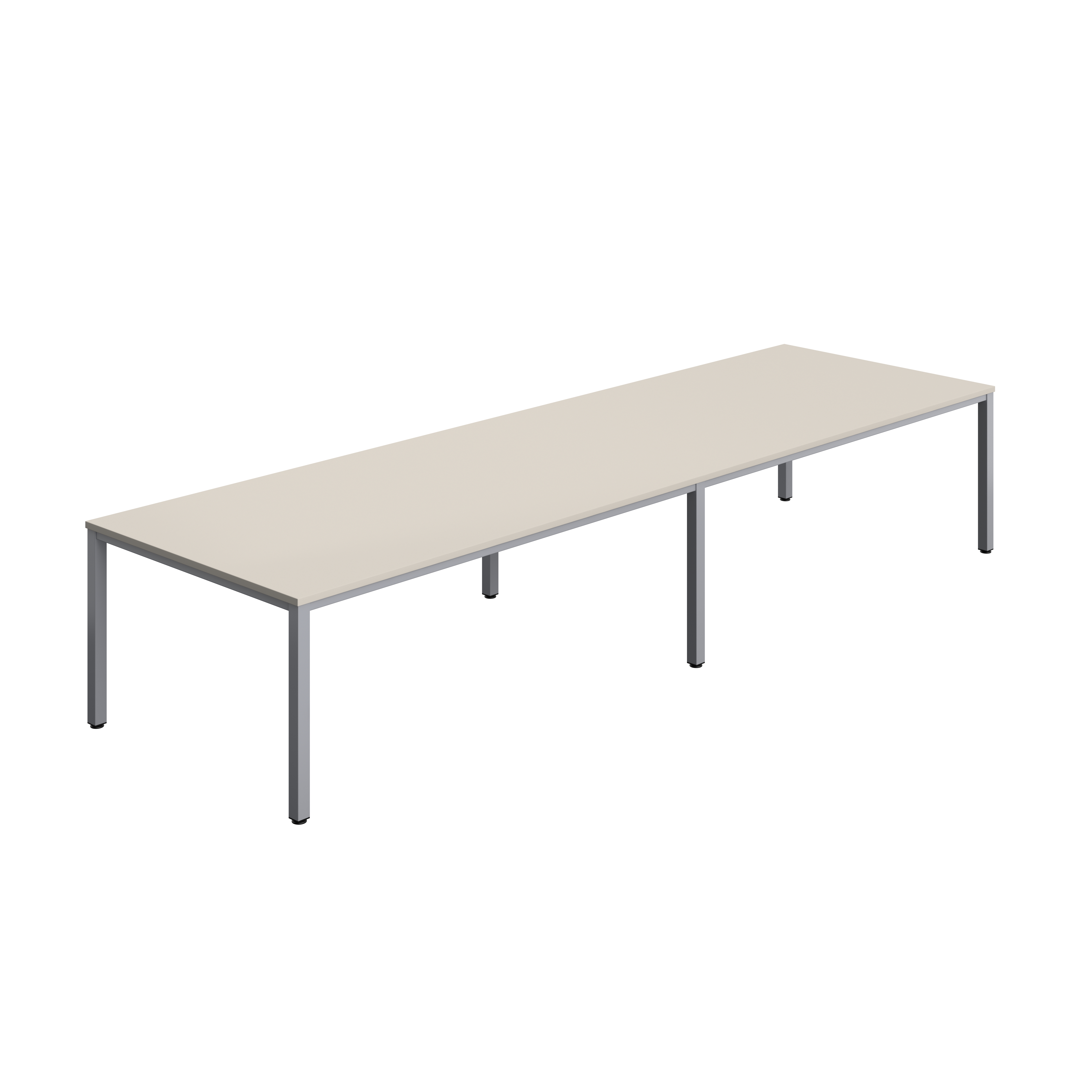 Fraction Infinity Rectangular Meeting Table (FSC) | 4000 X 1200 | Grey/Silver