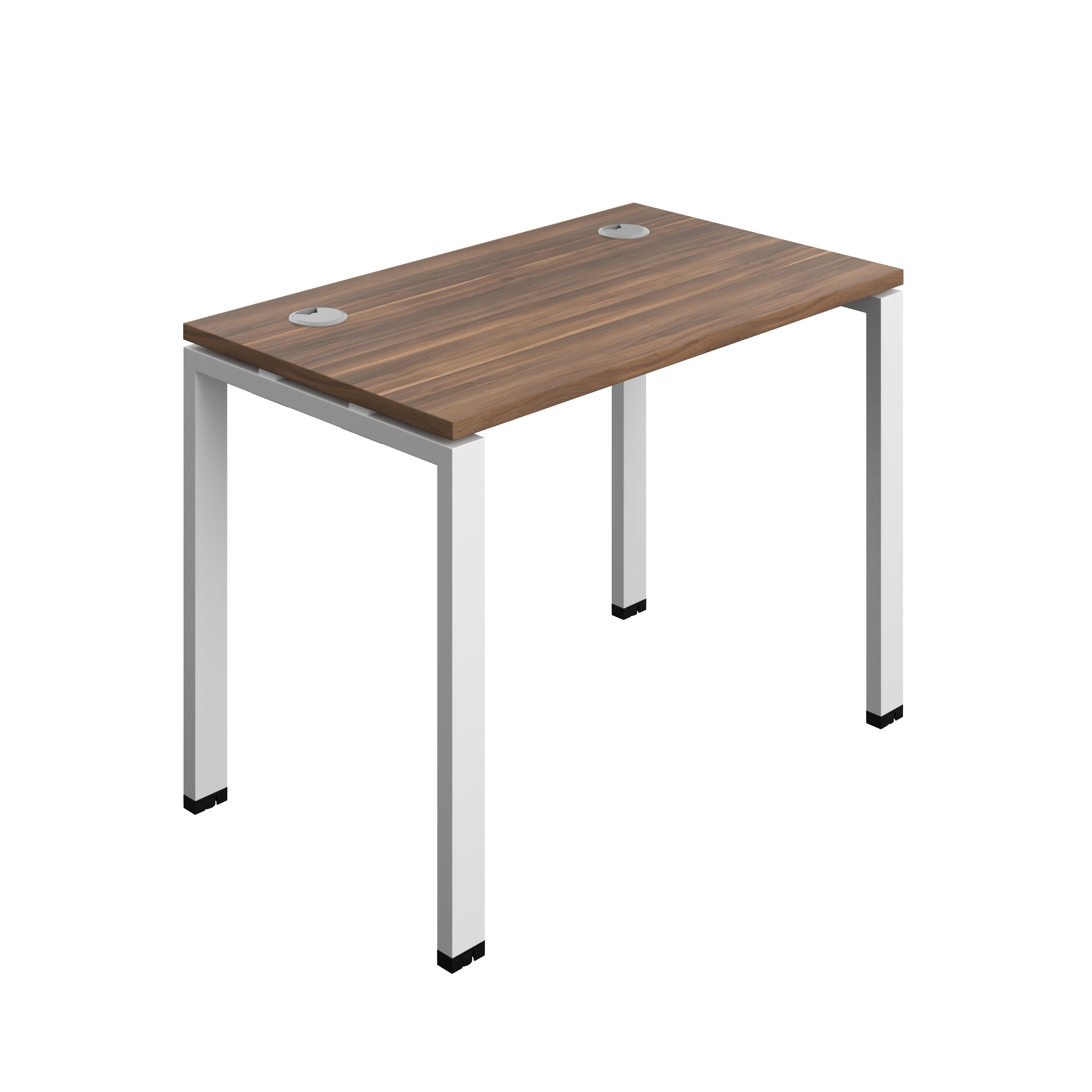 Synergy Bench with Cable Ports: 1 Person (FSC) : Goal Post Leg : 1000 | 700 | Dark Walnut/White