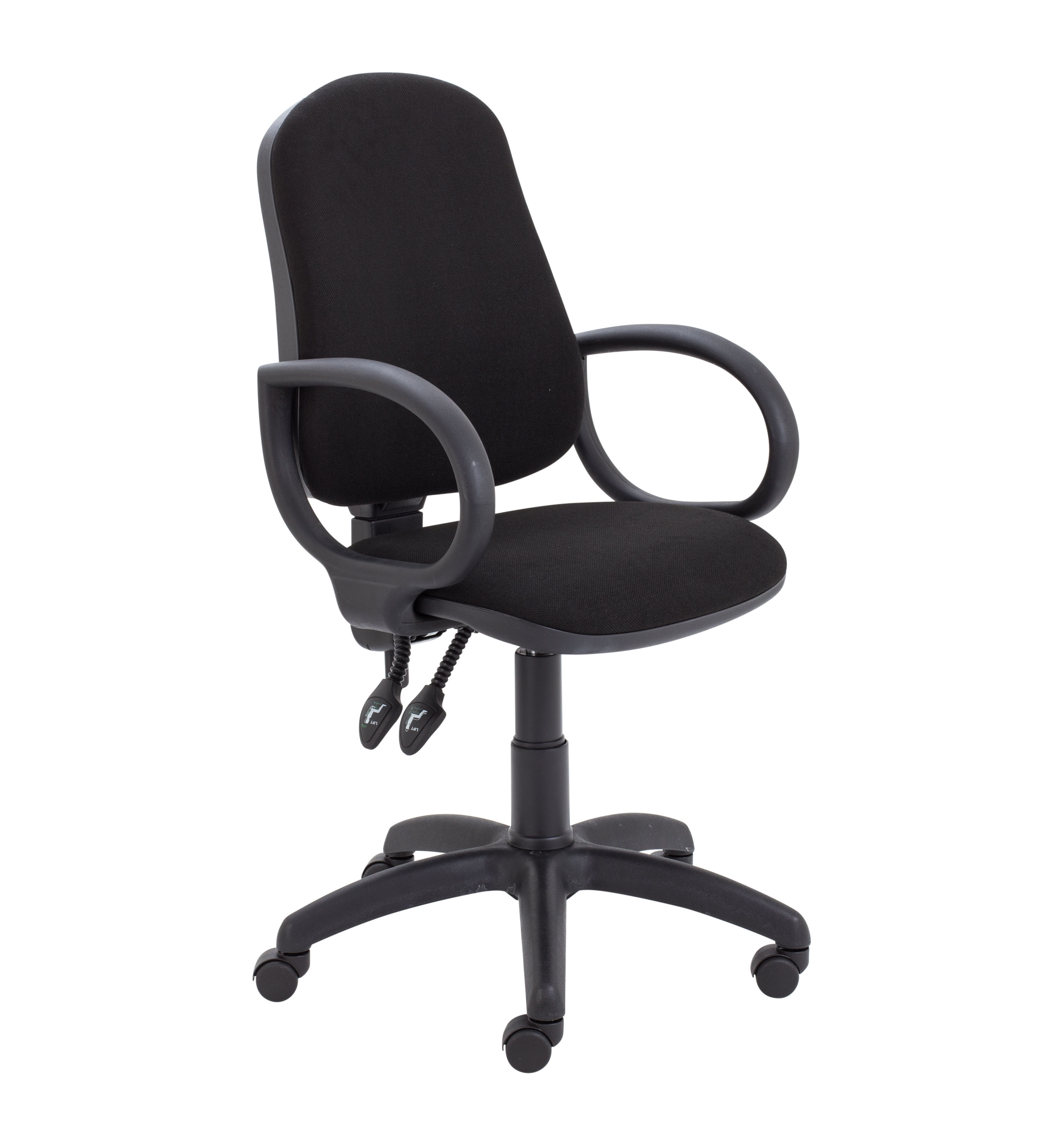 Calypso+2+High+Back+Operator+Chair+Fixed+Arms+Black