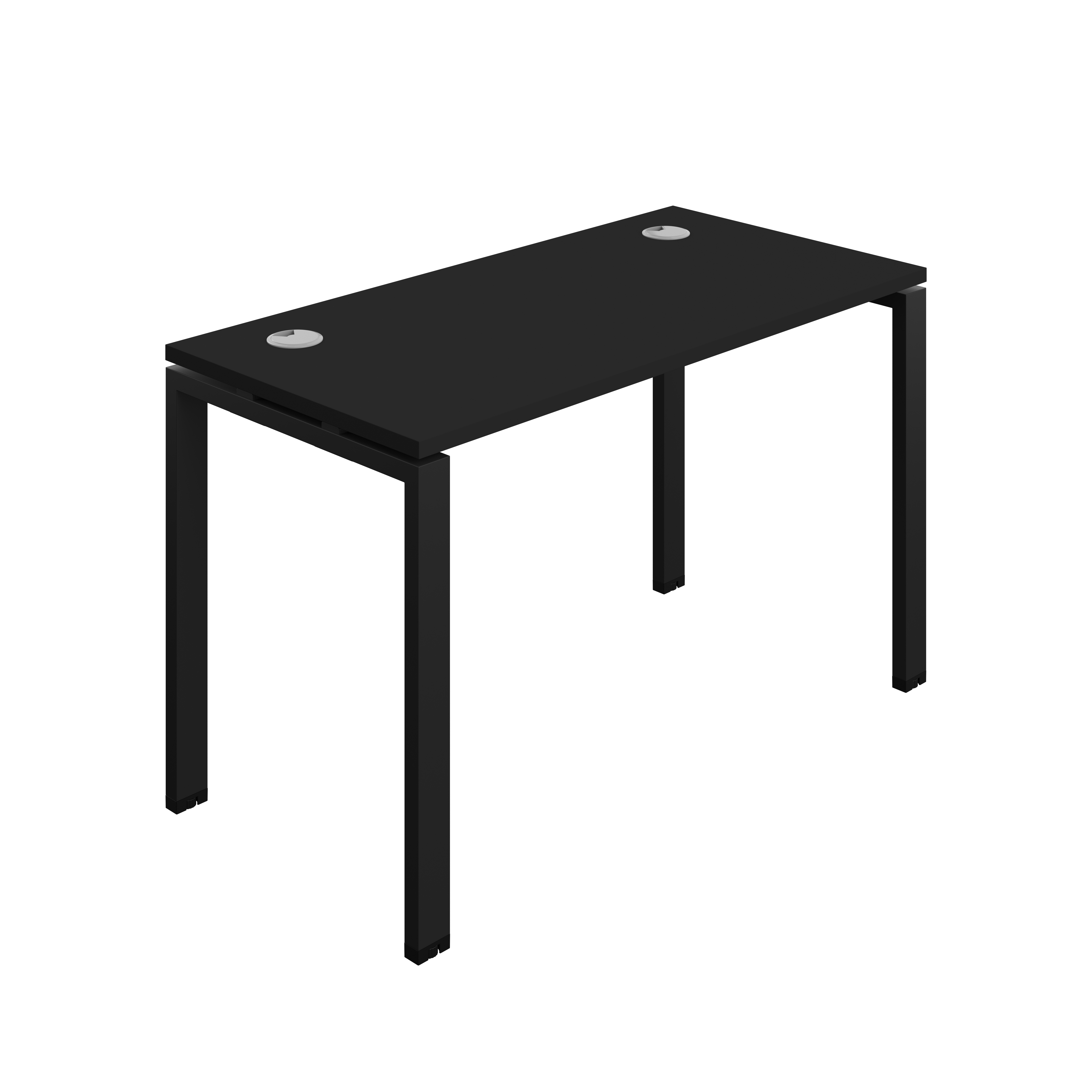 Synergy Bench with Cable Ports: 1 Person (FSC) : Goal Post Leg : 1200 | 600 | Black/Black
