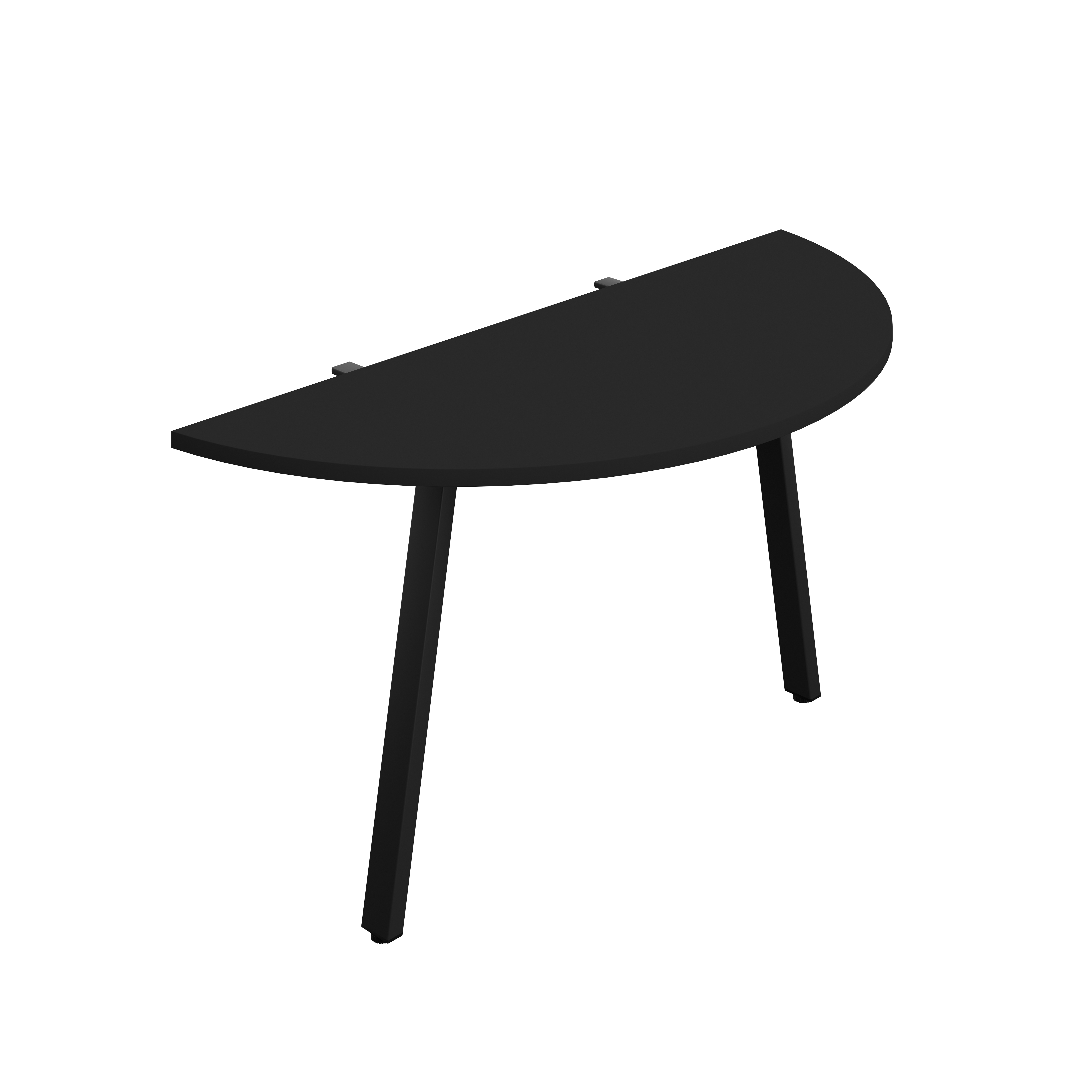 Synergy Screen Depth D-End Single Person Bench : A-Frame Leg : 1400 | 600 | Black/Black