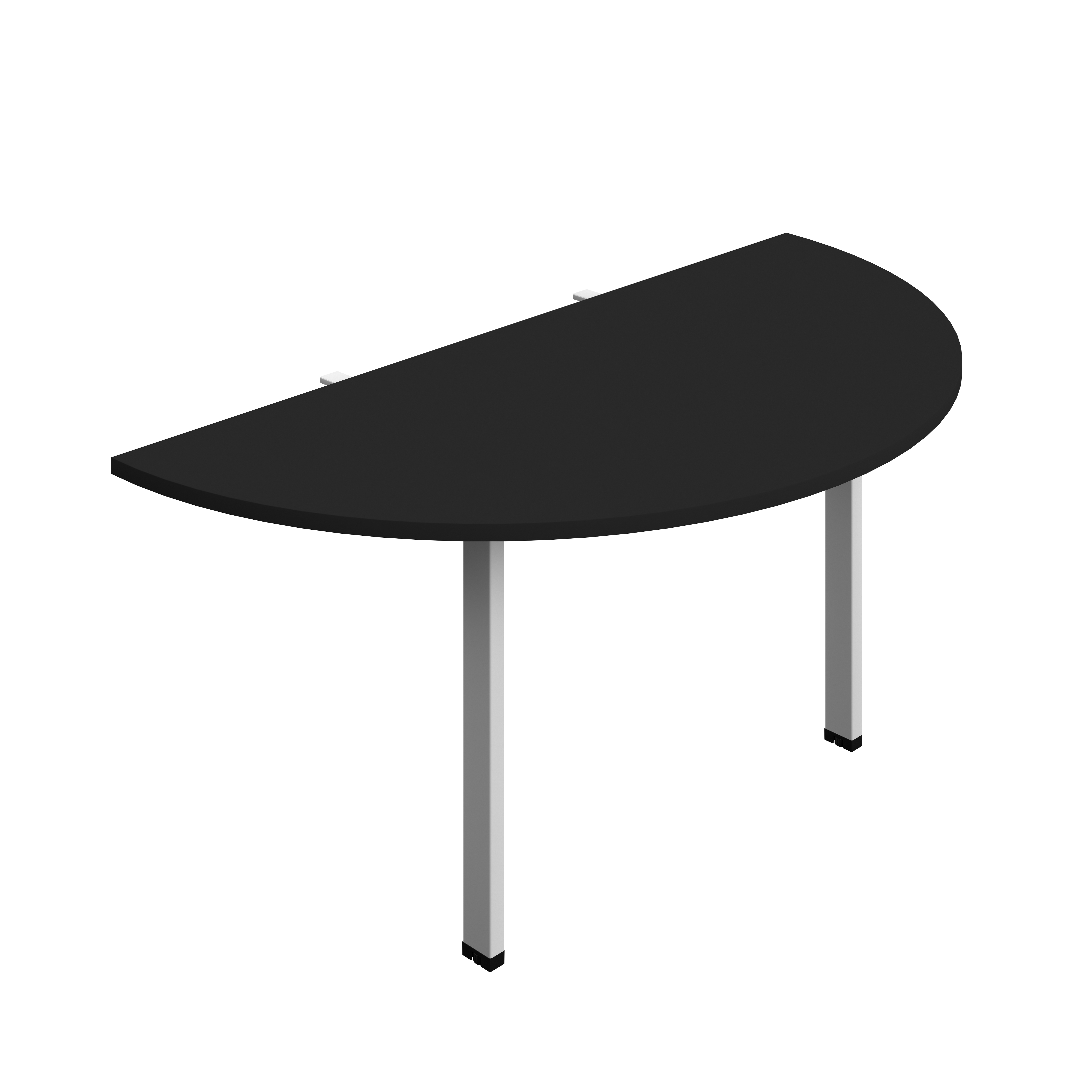 Synergy Screen Depth D-End Single Person Bench : Goal Post Leg : 1600 | 800 | Black/Silver