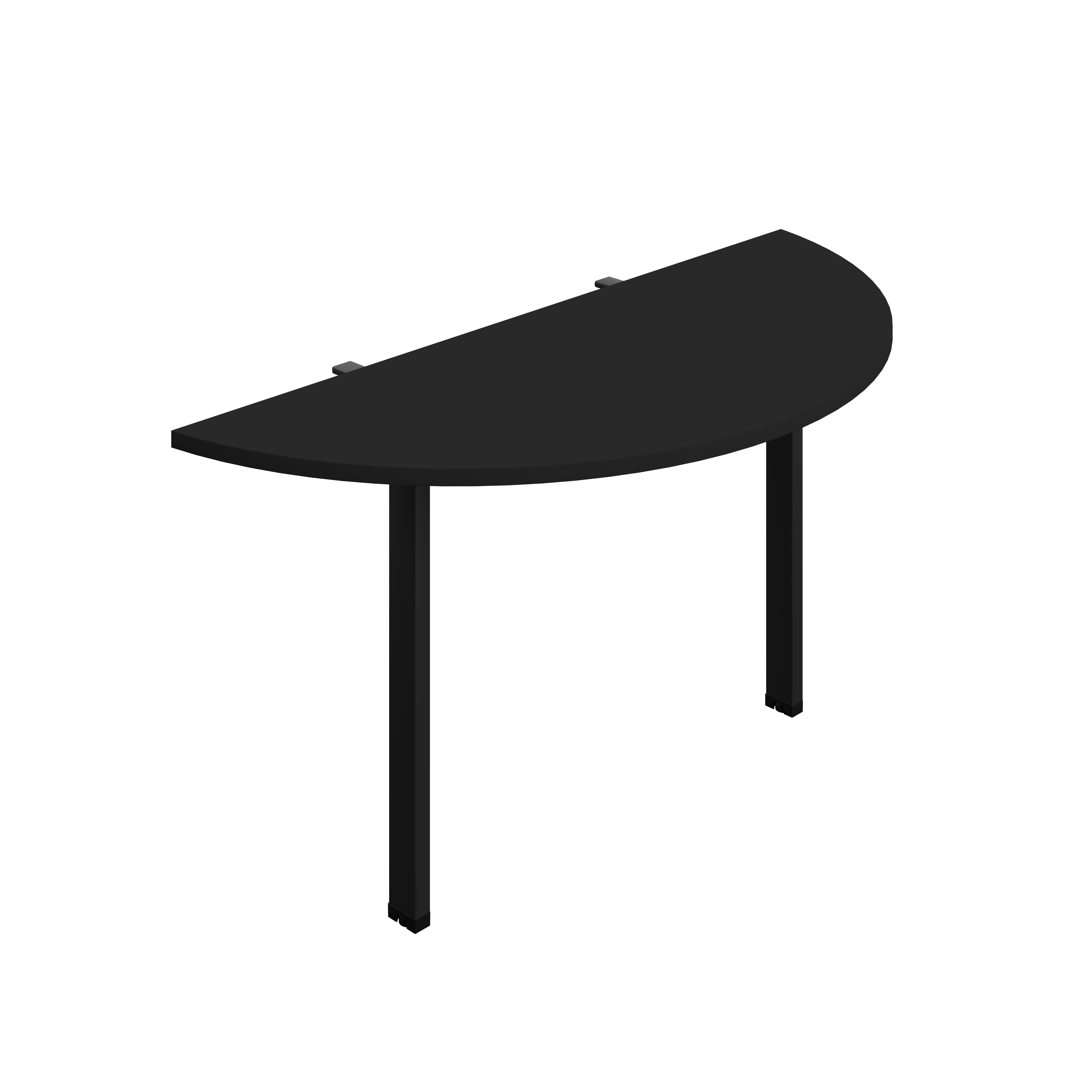 Synergy Screen Depth D-End Single Person Bench : Goal Post Leg : 1400 | 600 | Black/Black