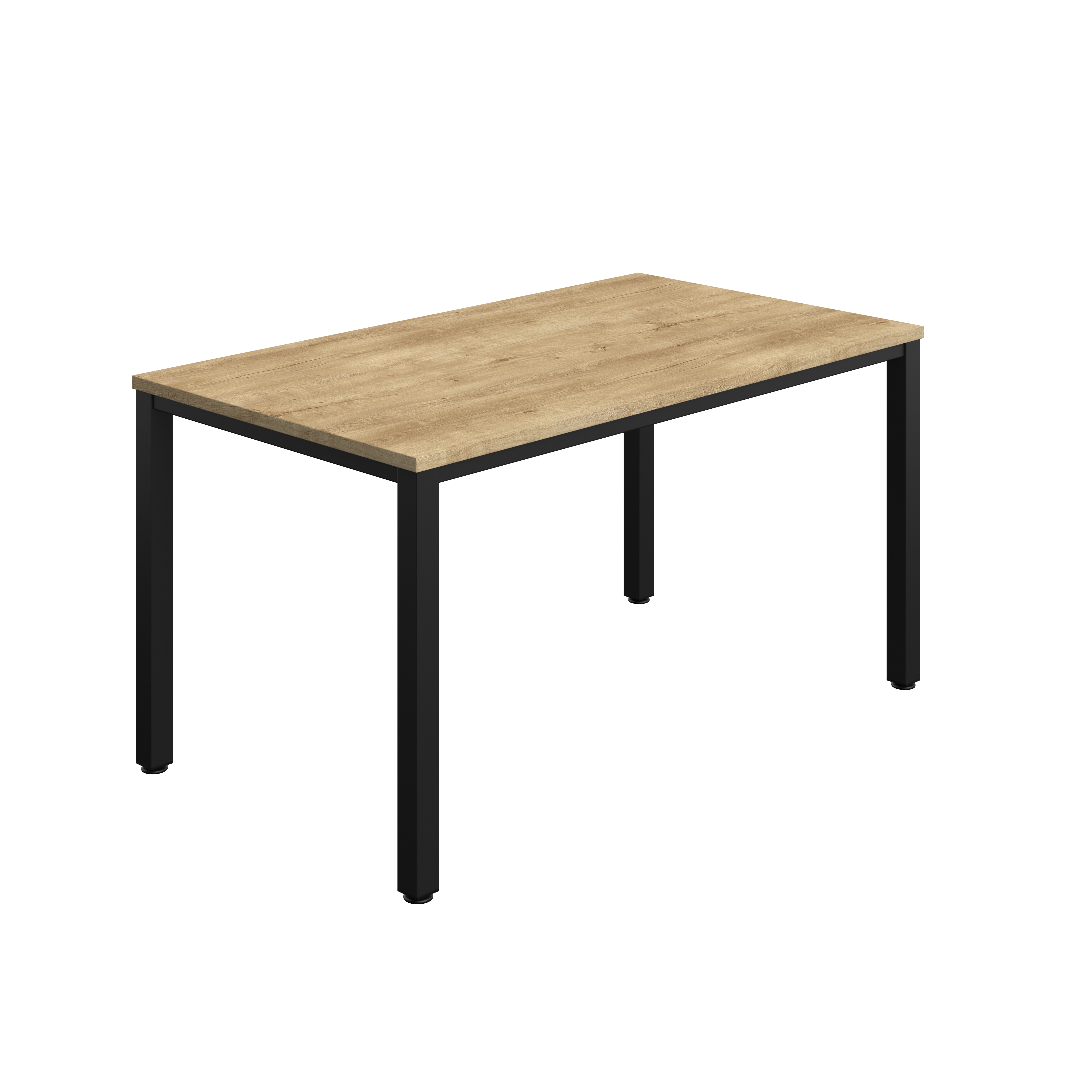 Fraction Infinity Rectangular Meeting Table (FSC) | 1400 X 800 | Natural Nebraska Oak/Black
