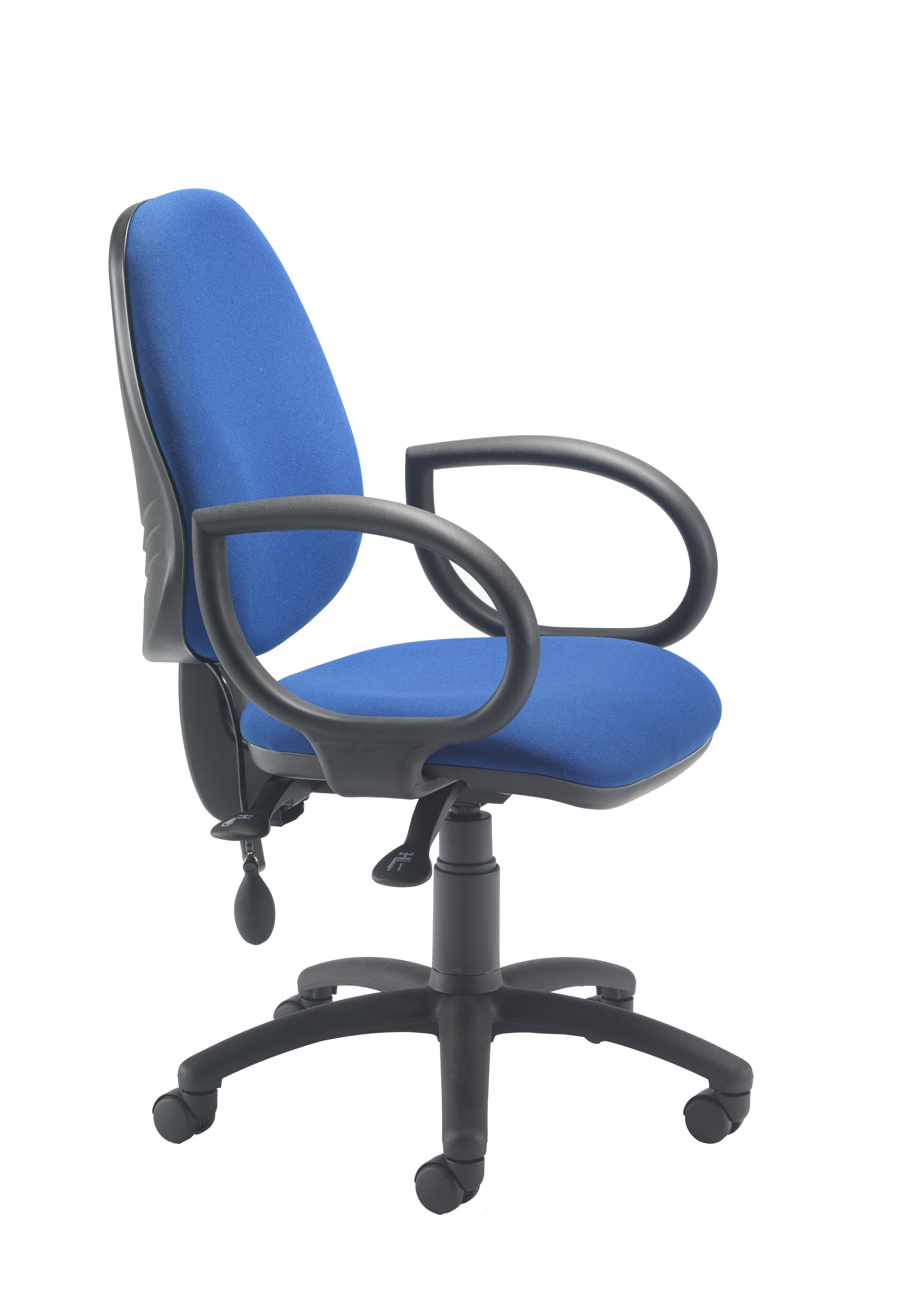 Calypso Ergo 2 Lever Office Chair with Lumbar Pump | Fixed Arms | Royal Blue thumbnail 3
