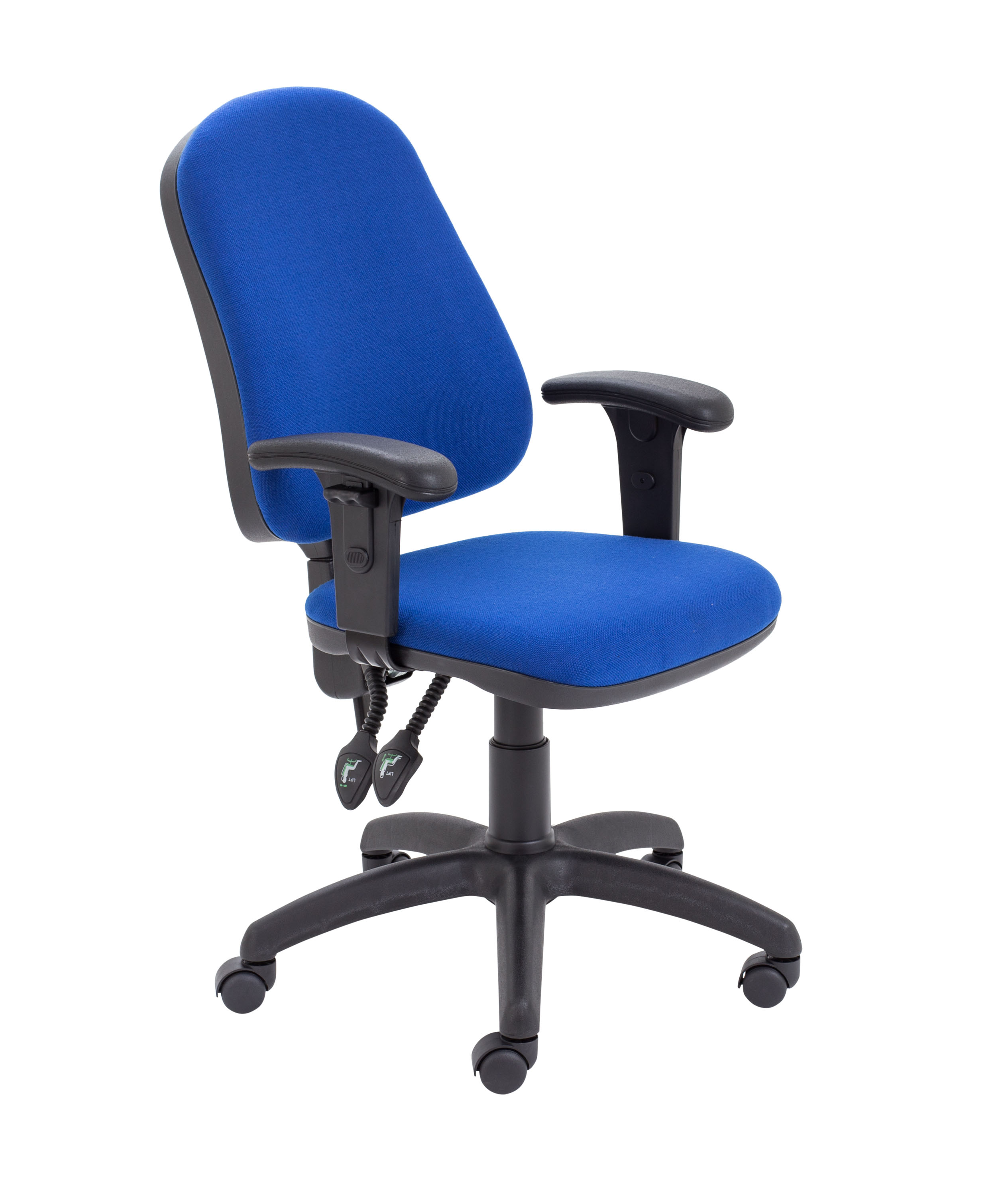 Calypso+2+High+Back+Operator+Chair+Adjustable+Arms+Royal+Blue
