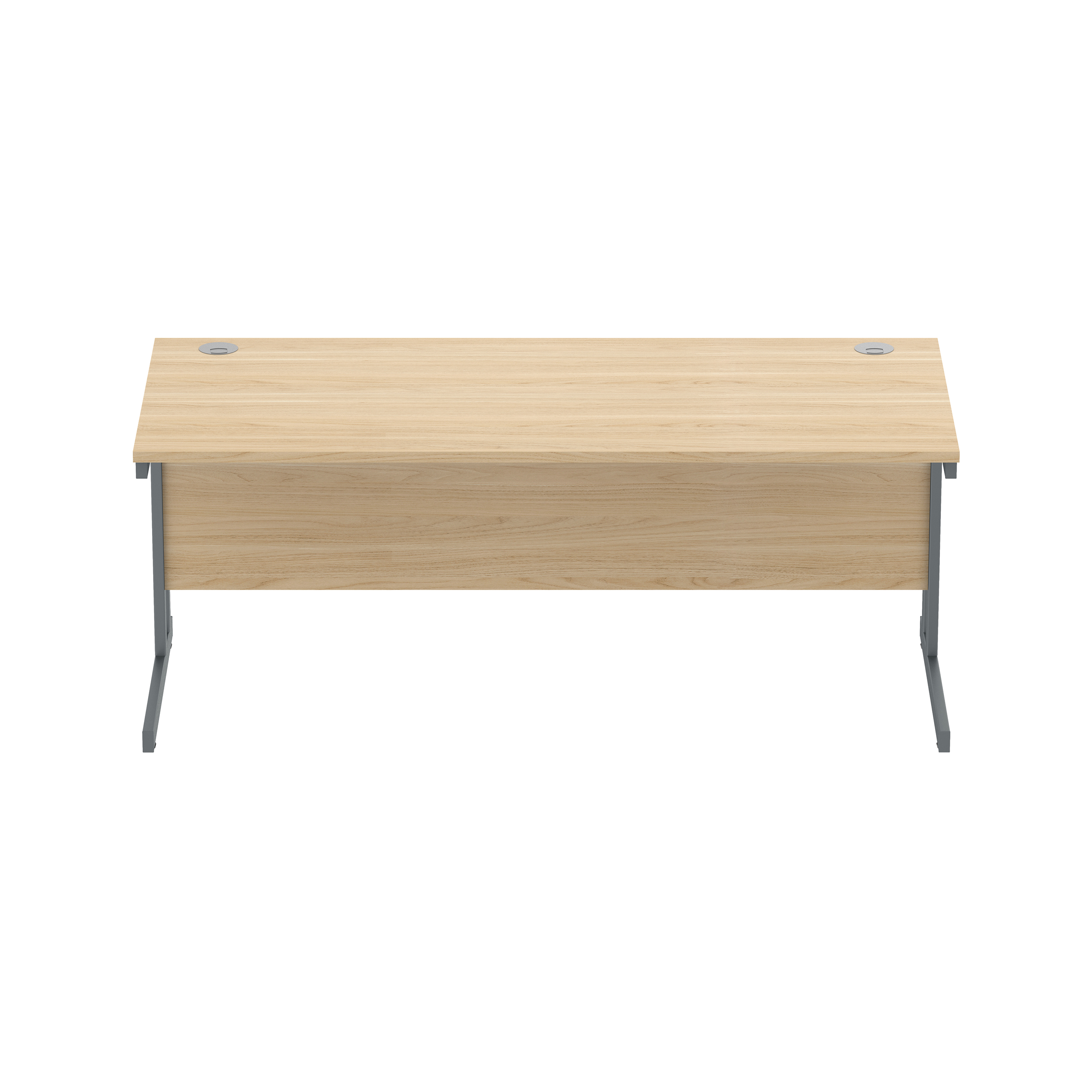 Office Rectangular Desk with Steel Double Upright Cantilever Frame (FSC) | 1800X800 | Canadian Oak/Graphite thumbnail 2