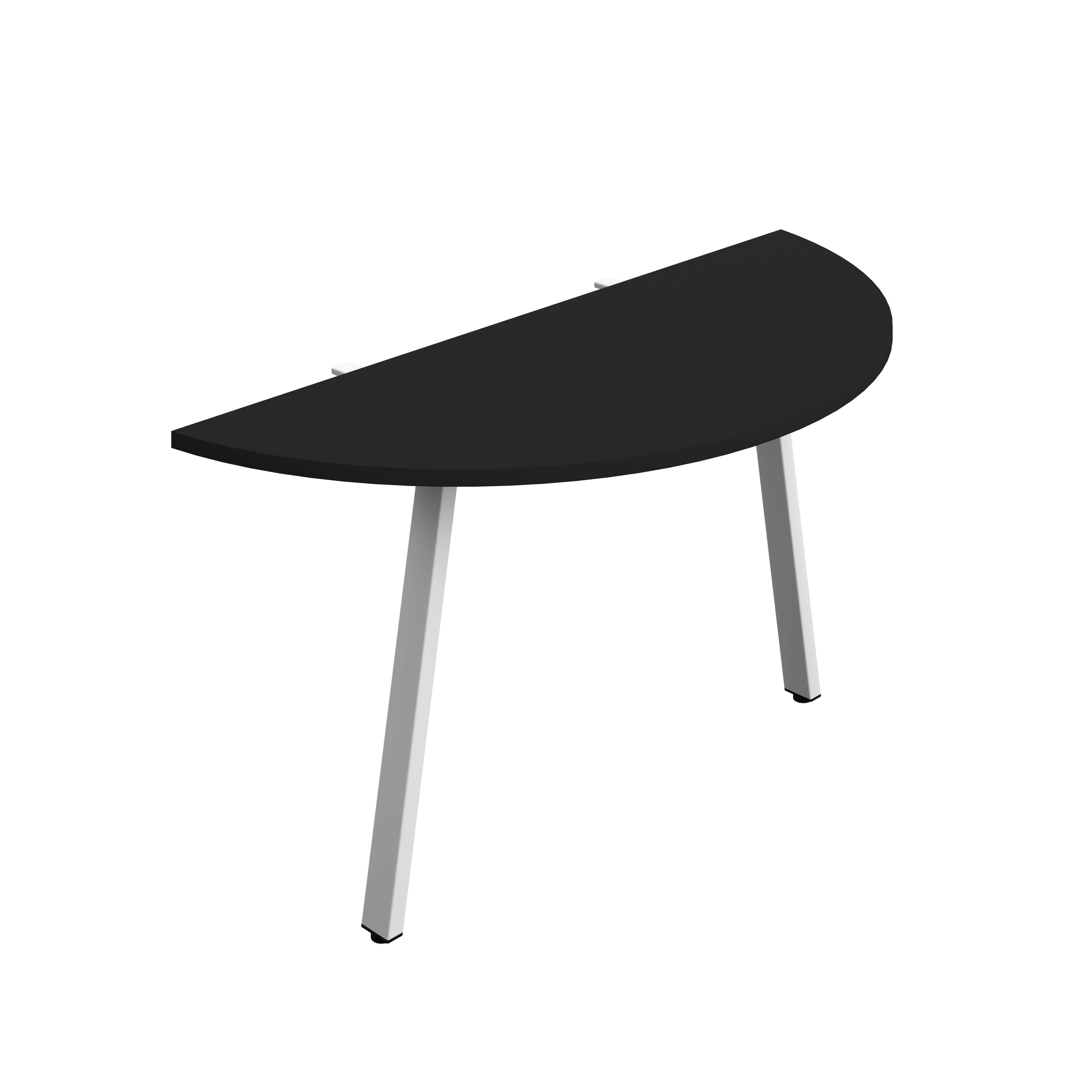 Synergy Screen Depth D-End Single Person Bench : A-Frame Leg : 1400 | 600 | Black/White