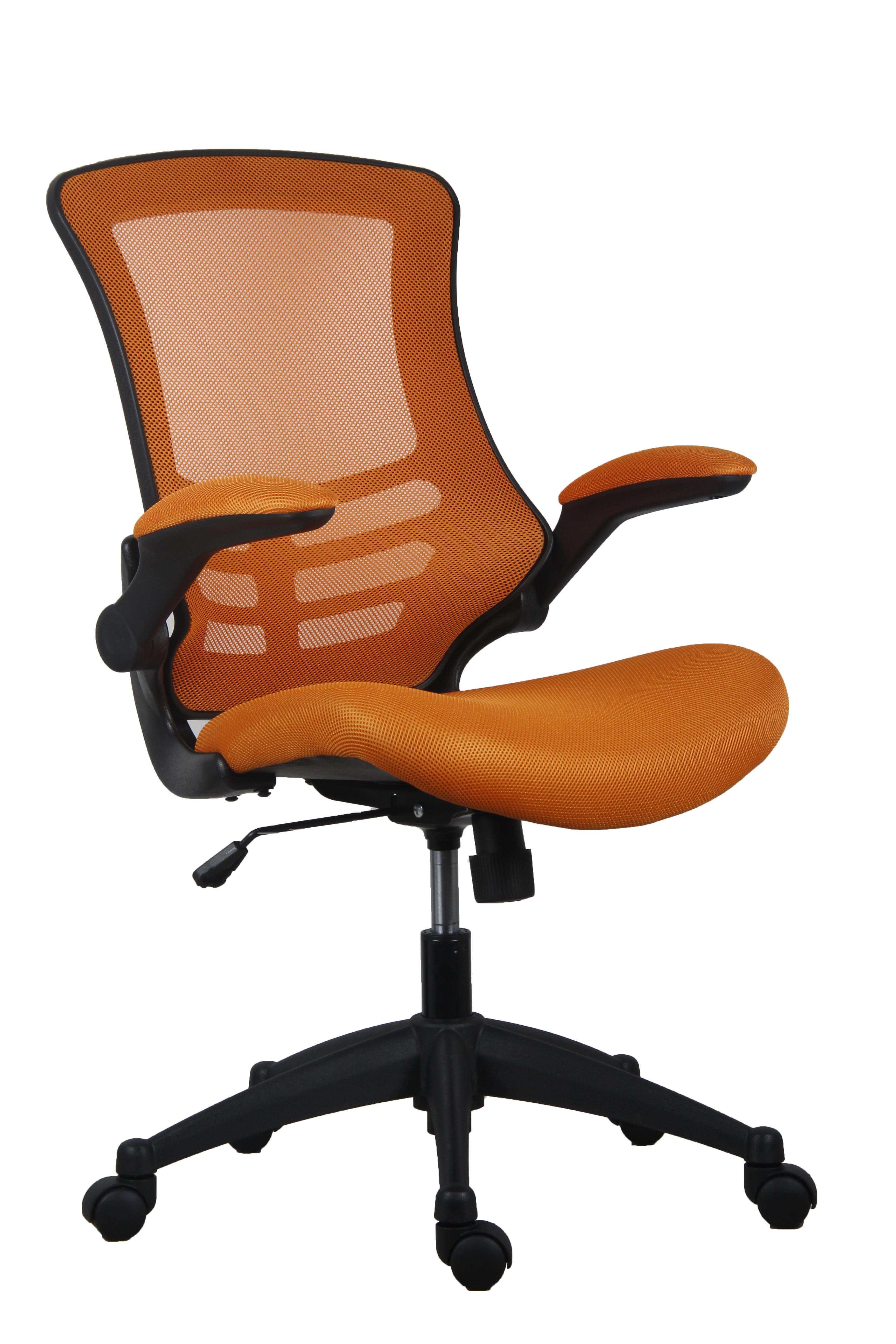 Marlos+Mesh+Back+Office+Chair+with+Folding+Arms+Orange