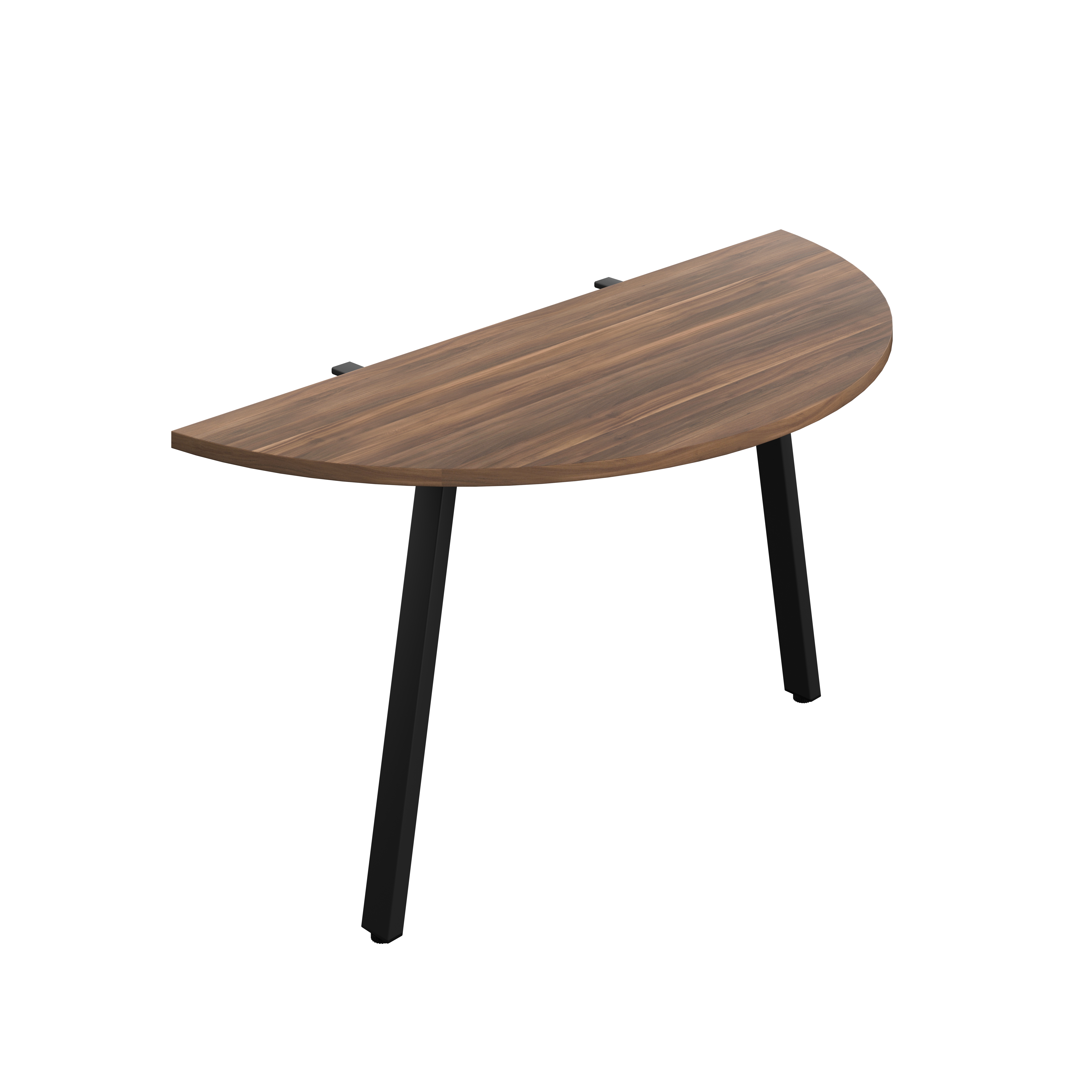 Synergy Screen Depth D-End Single Person Bench : A-Frame Leg : 1400 | 600 | Dark Walnut/Black