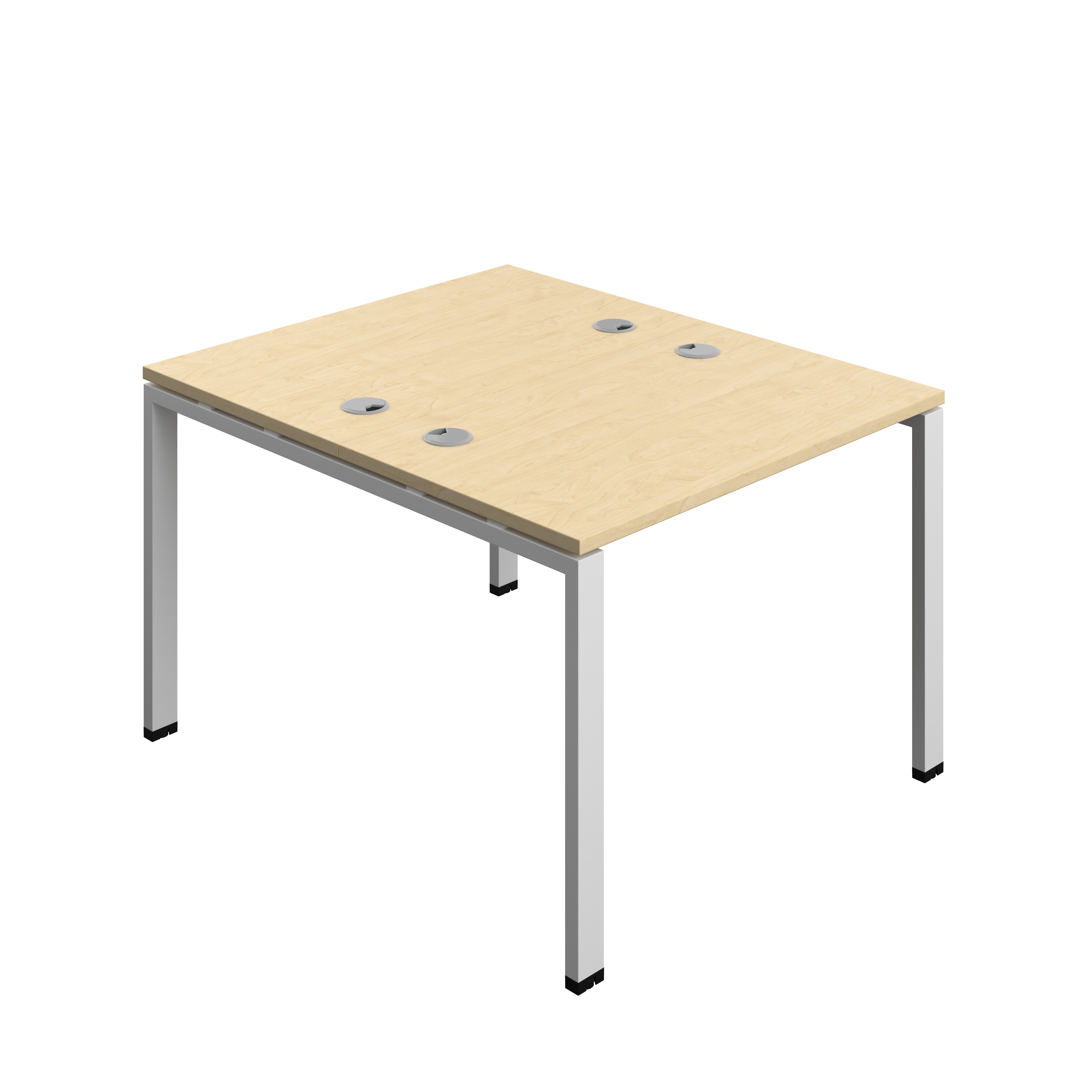 Synergy Bench with Cable Ports: 2 Person (FSC) : Goal Post Leg : 1000 | 700 | Maple/Silver