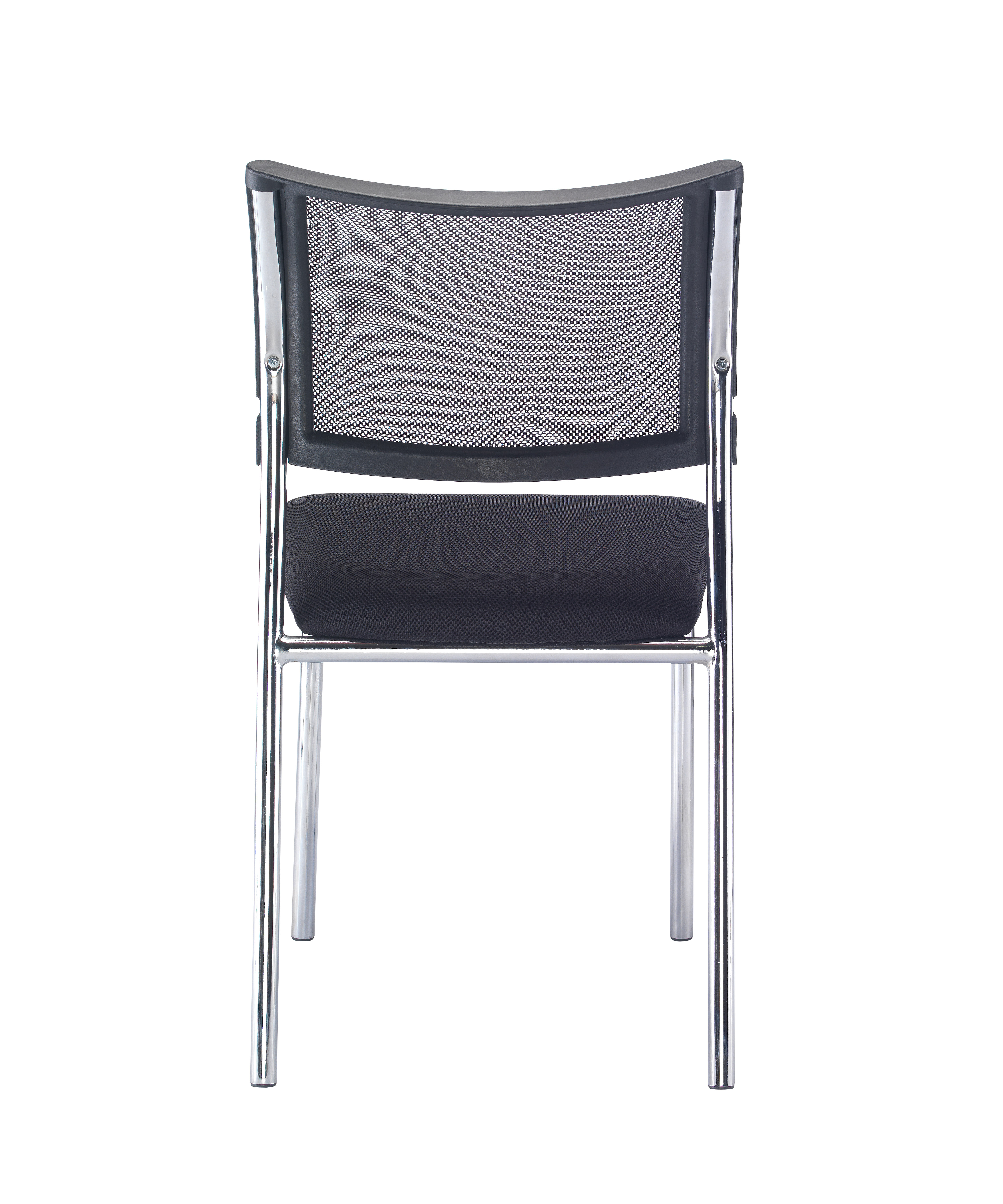 Jupiter Mesh Side Chair | Black/Chrome thumbnail 5
